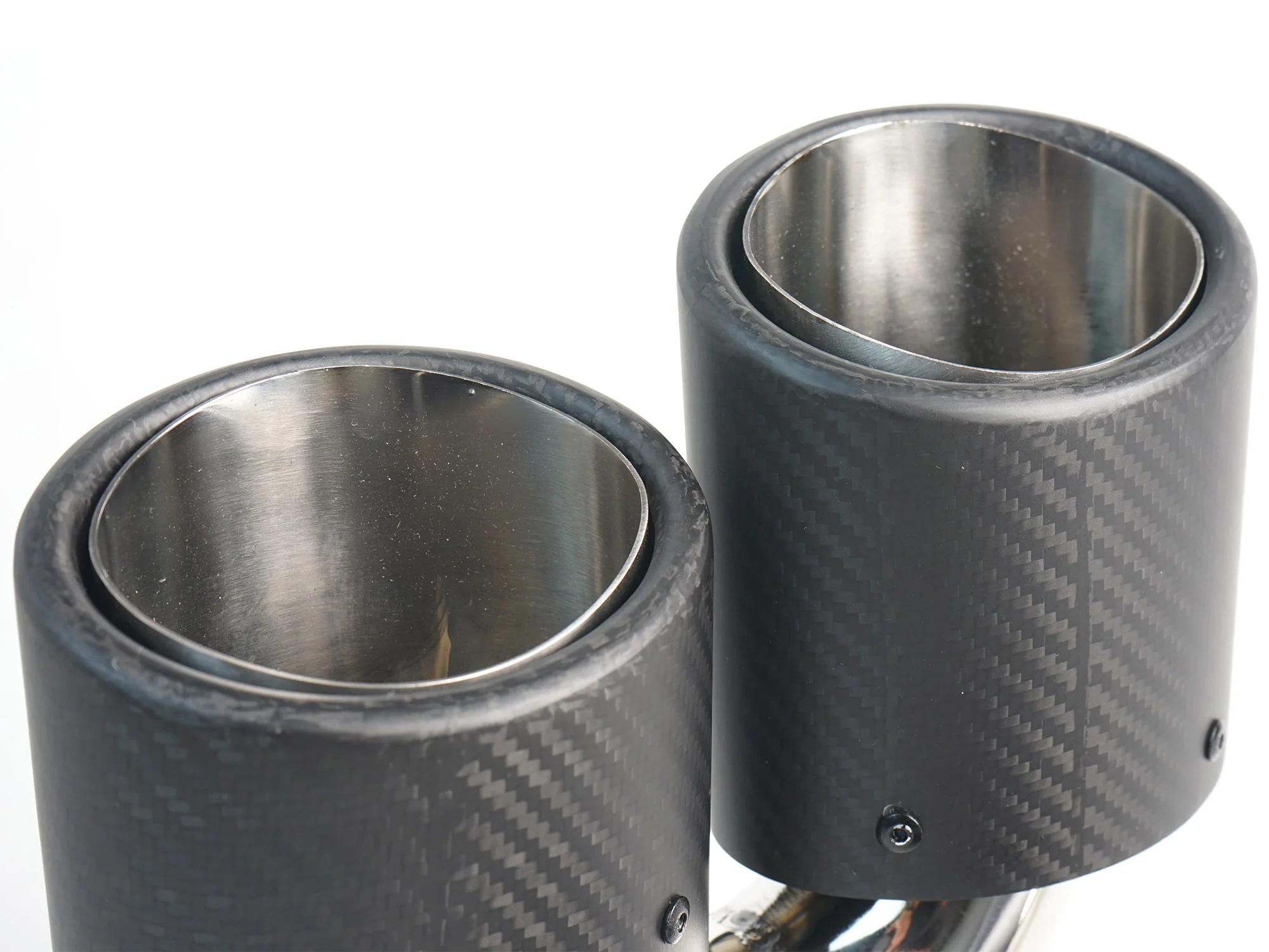 Dual Matte Carbon Exhaust Pipe Tips for Audi A4 A5 A6 A7 Modifications - Image 11