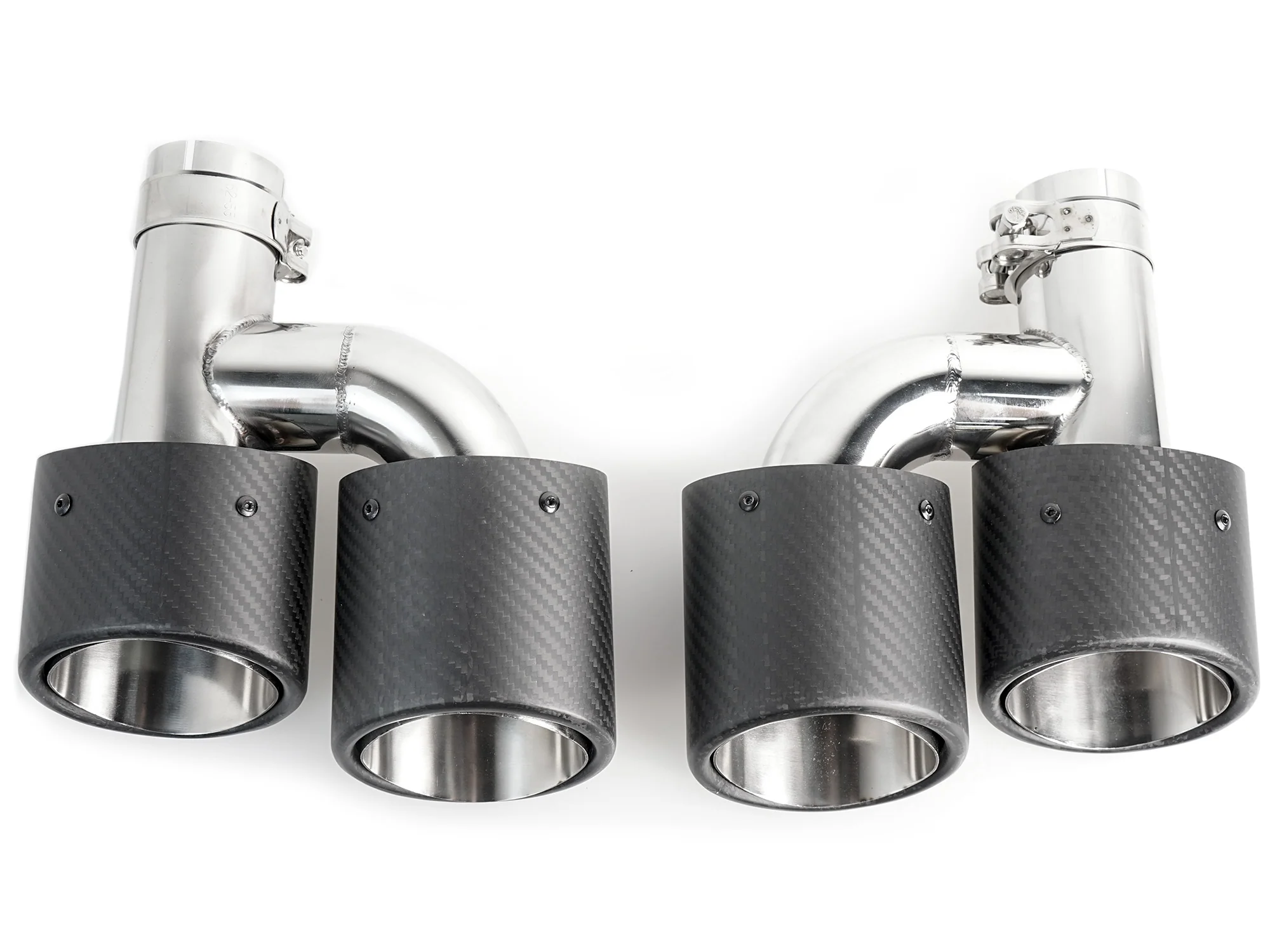 Dual Matte Carbon Exhaust Pipe Tips for Audi A4 A5 A6 A7 Modifications - Image 12