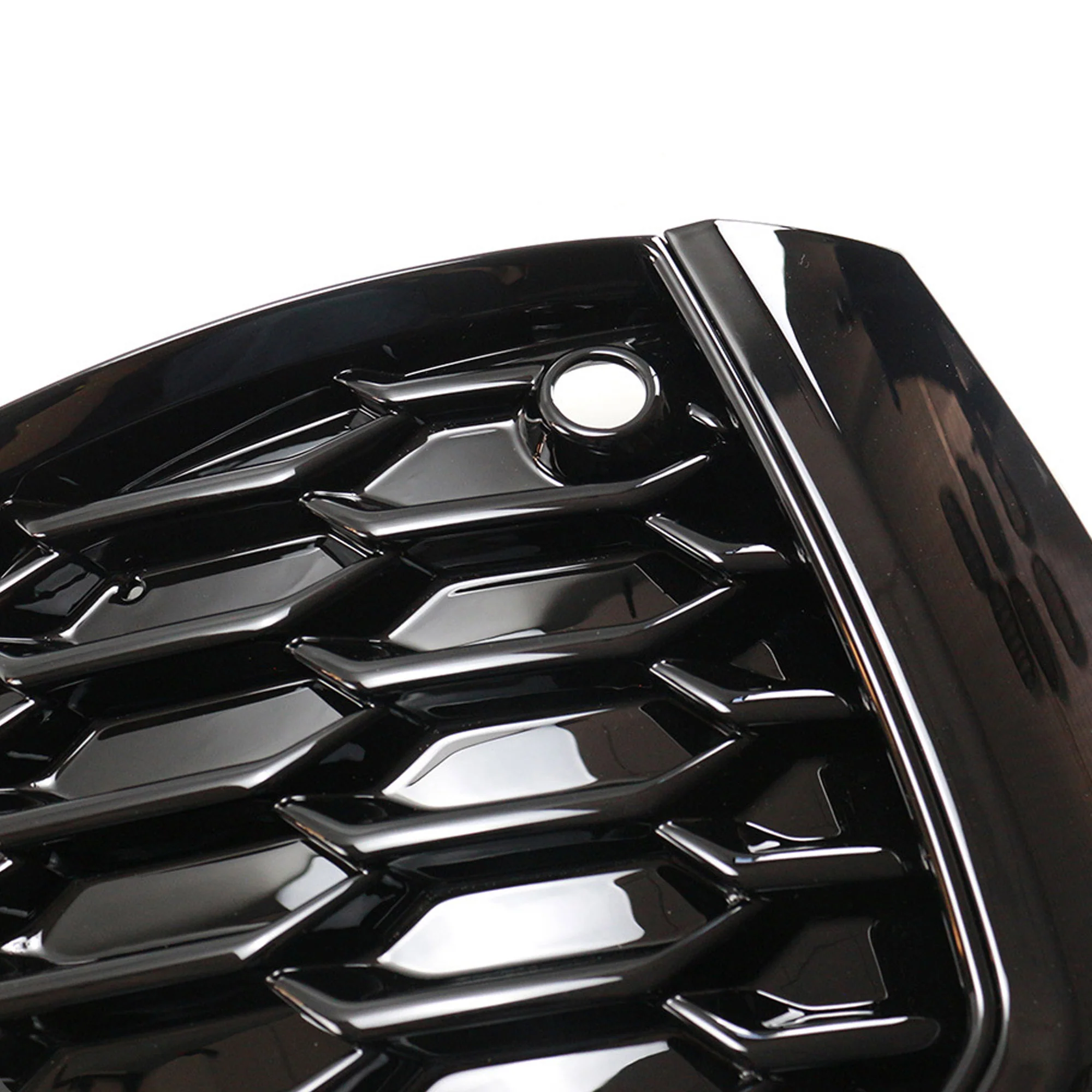 All Black Fog Light Grille Set Fit 2022–2025 Audi A3 8Y S-Line Front Lower Grill Pair - Image 3