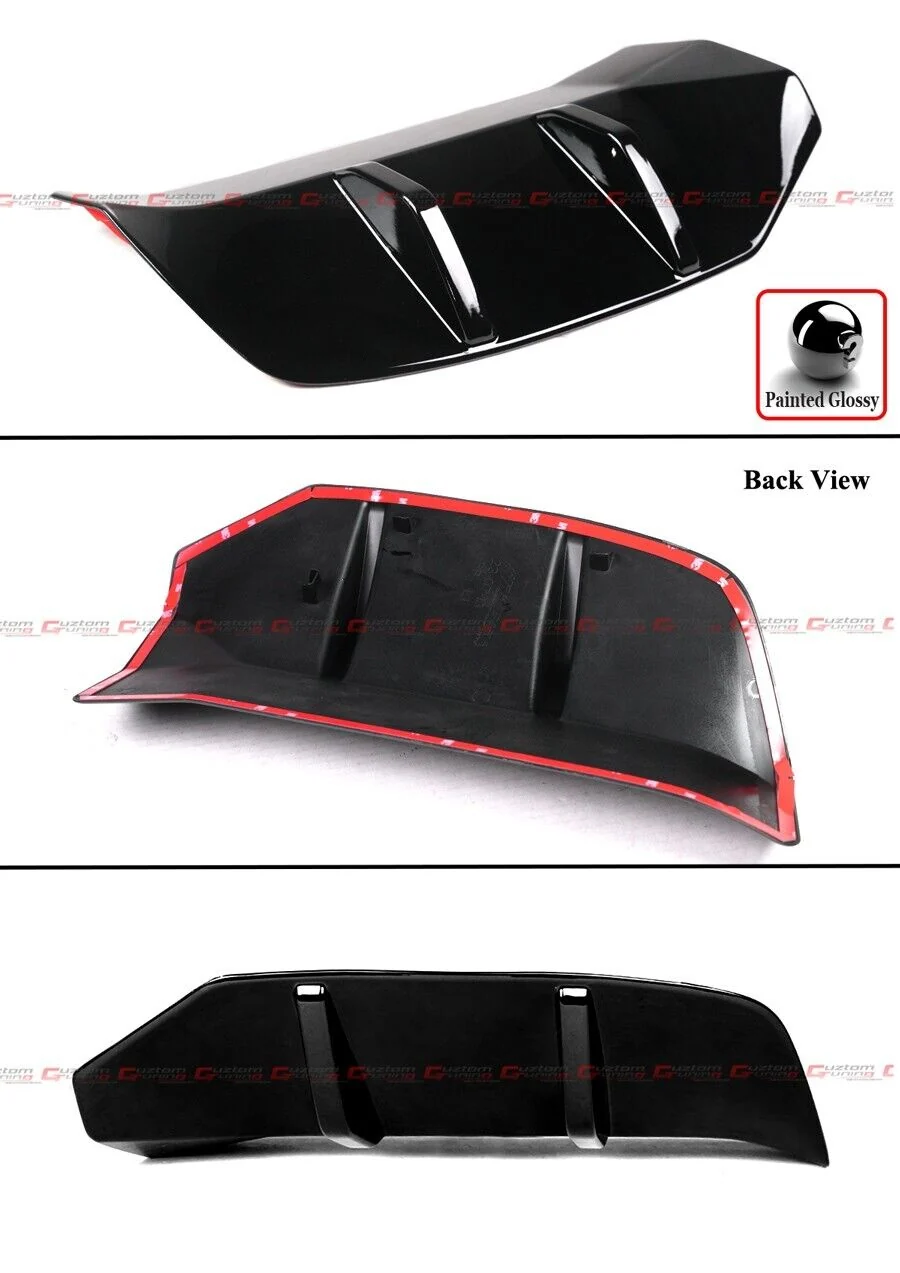 All Black Rear Bumper Diffuser w/ Corner Extensions for Honda Accord 2023-2026 - Image 4