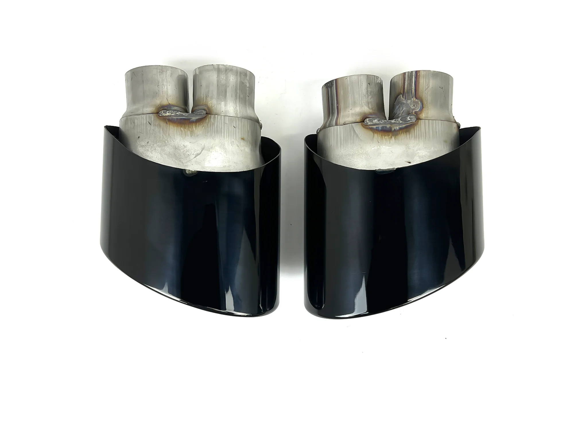 L+R Custom Oval Exhaust Tips Weld-On Fits Audi A3 A4 A5 B9 B9.5 Upgrade to RS Look Pair - Image 5