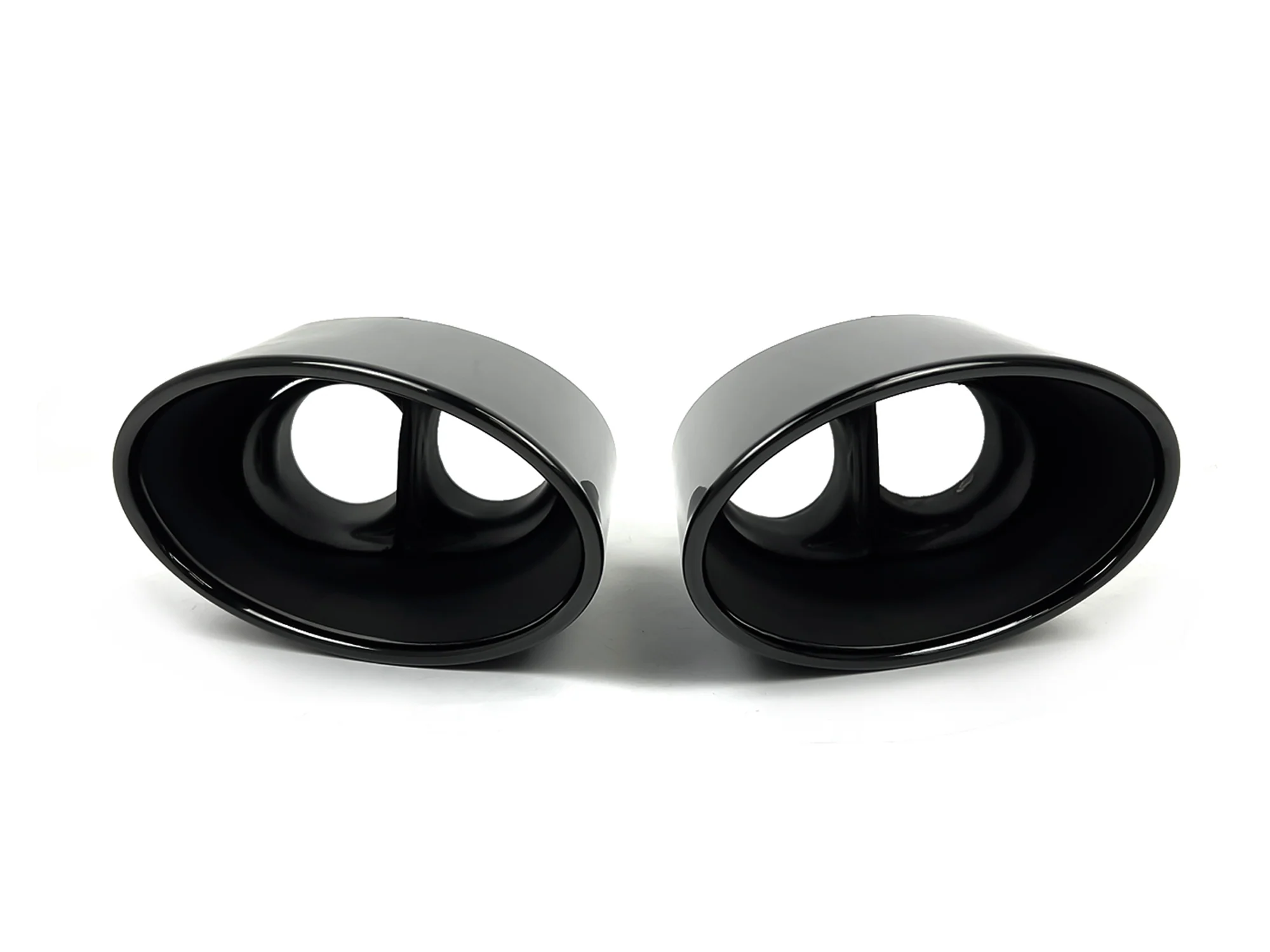 L+R Custom Oval Exhaust Tips Weld-On Fits Audi A3 A4 A5 B9 B9.5 Upgrade to RS Look Pair - Image 6