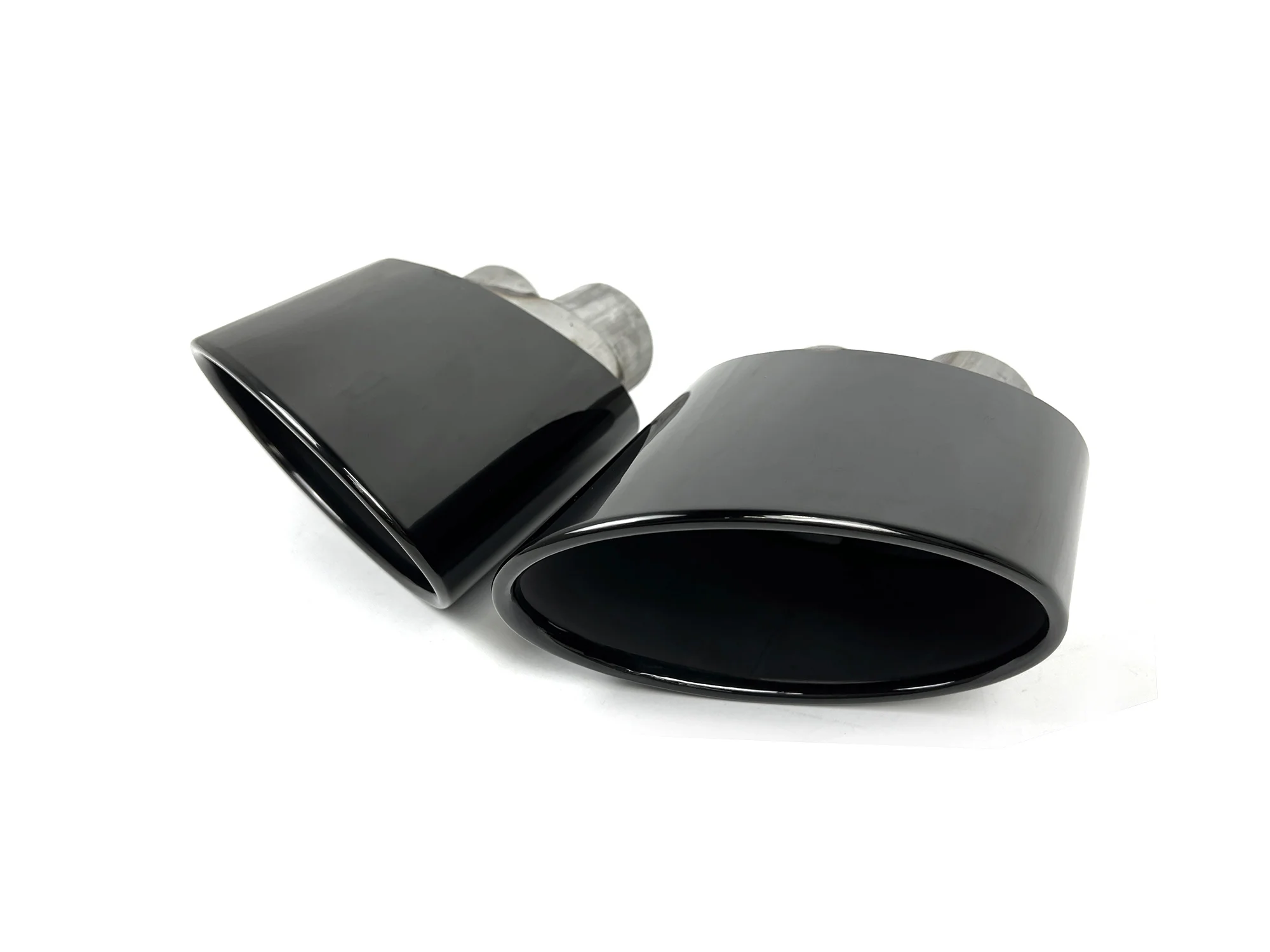 L+R Custom Oval Exhaust Tips Weld-On Fits Audi A3 A4 A5 B9 B9.5 Upgrade to RS Look Pair - Image 7