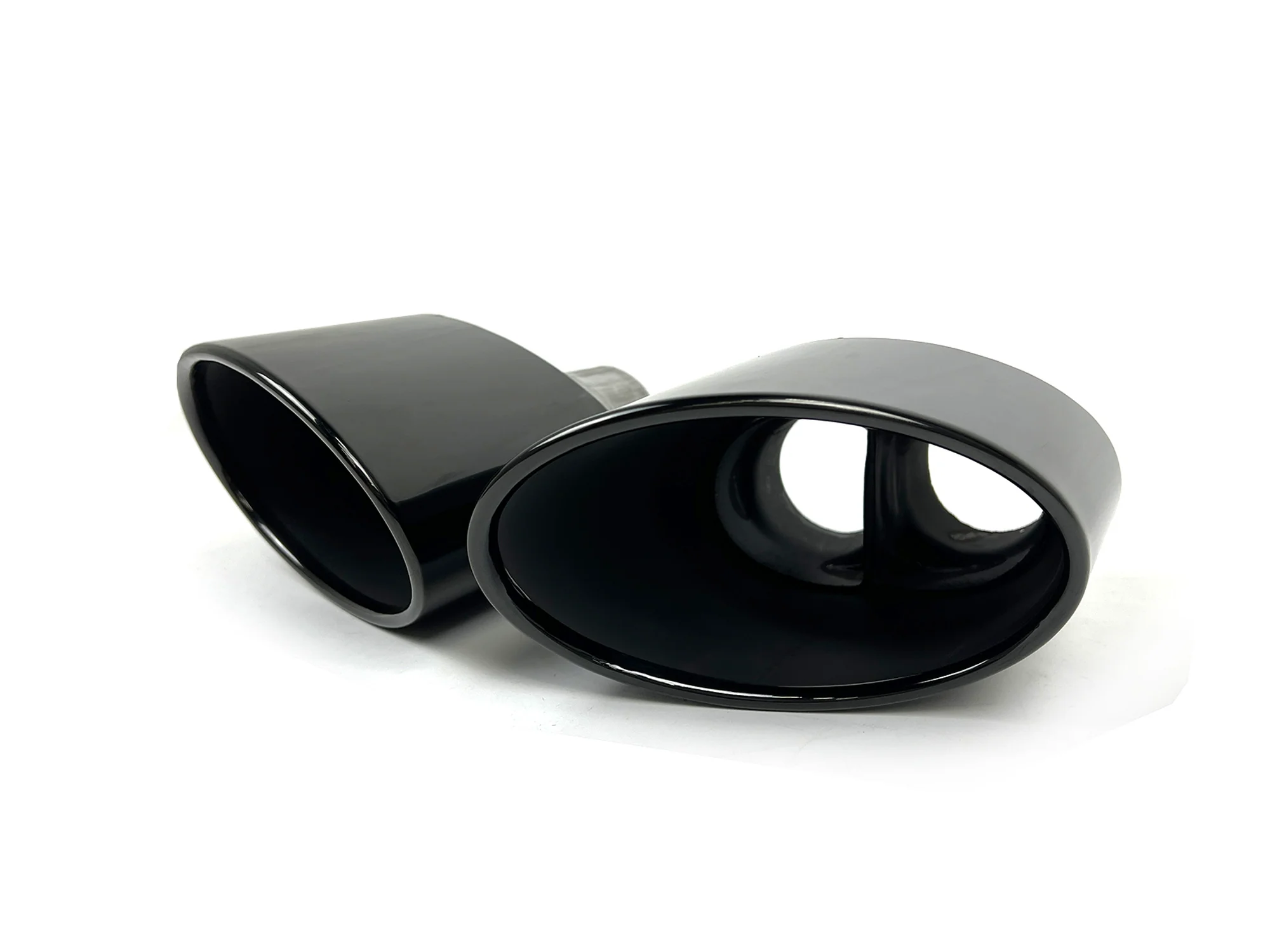 L+R Custom Oval Exhaust Tips Weld-On Fits Audi A3 A4 A5 B9 B9.5 Upgrade to RS Look Pair - Image 8