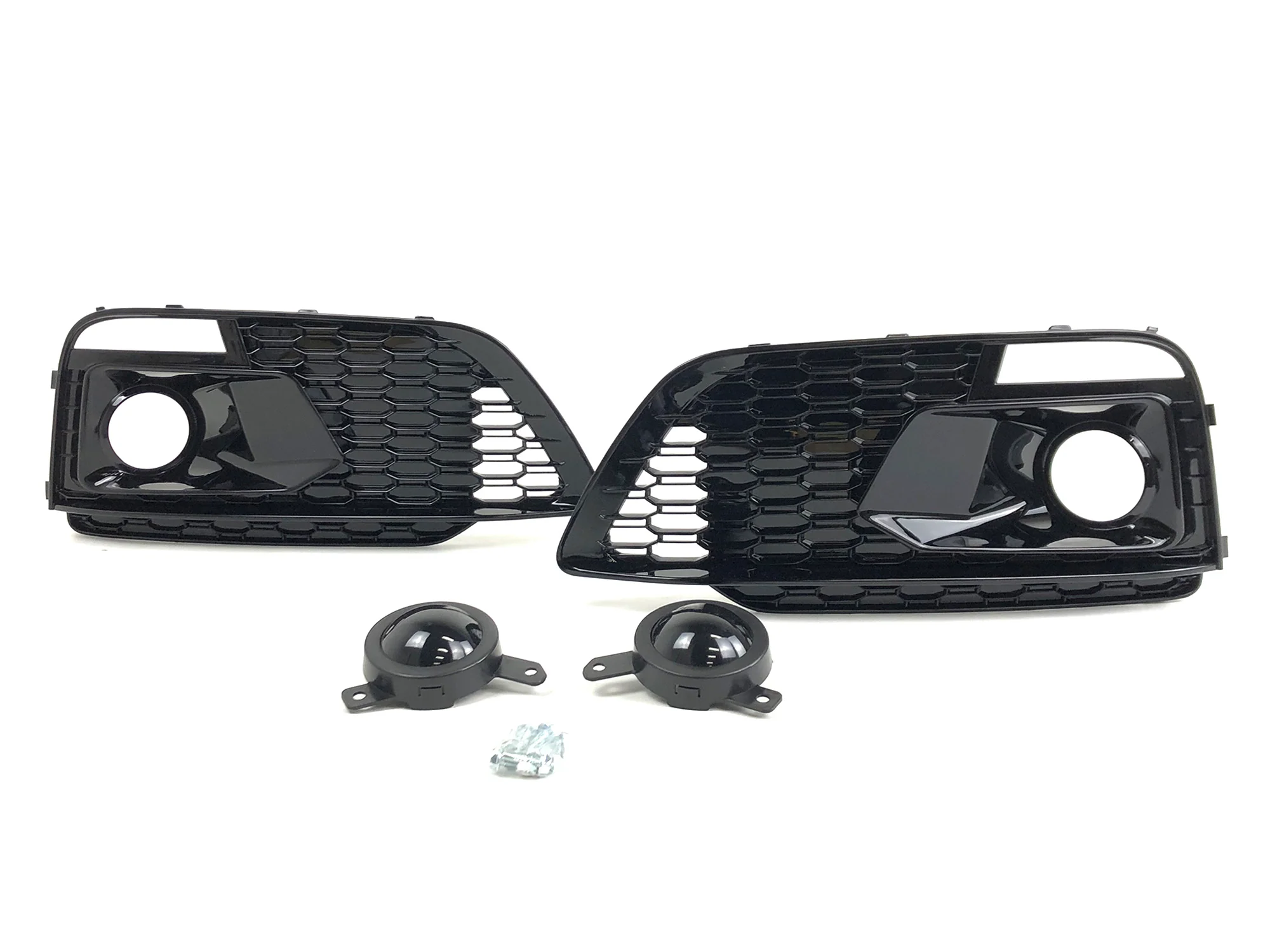 Pair Front Bumper Fog Light Lamp Grille Cover With ACC Refit For Audi Q5 SQ5 2018-2020 Left+Right - Image 5