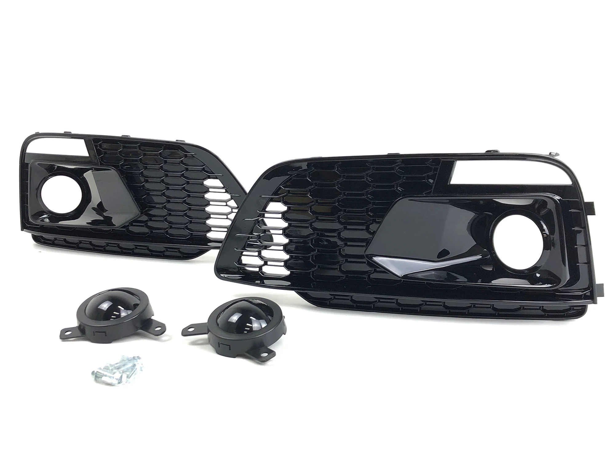 Pair Front Bumper Fog Light Lamp Grille Cover With ACC Refit For Audi Q5 SQ5 2018-2020 Left+Right - Image 6