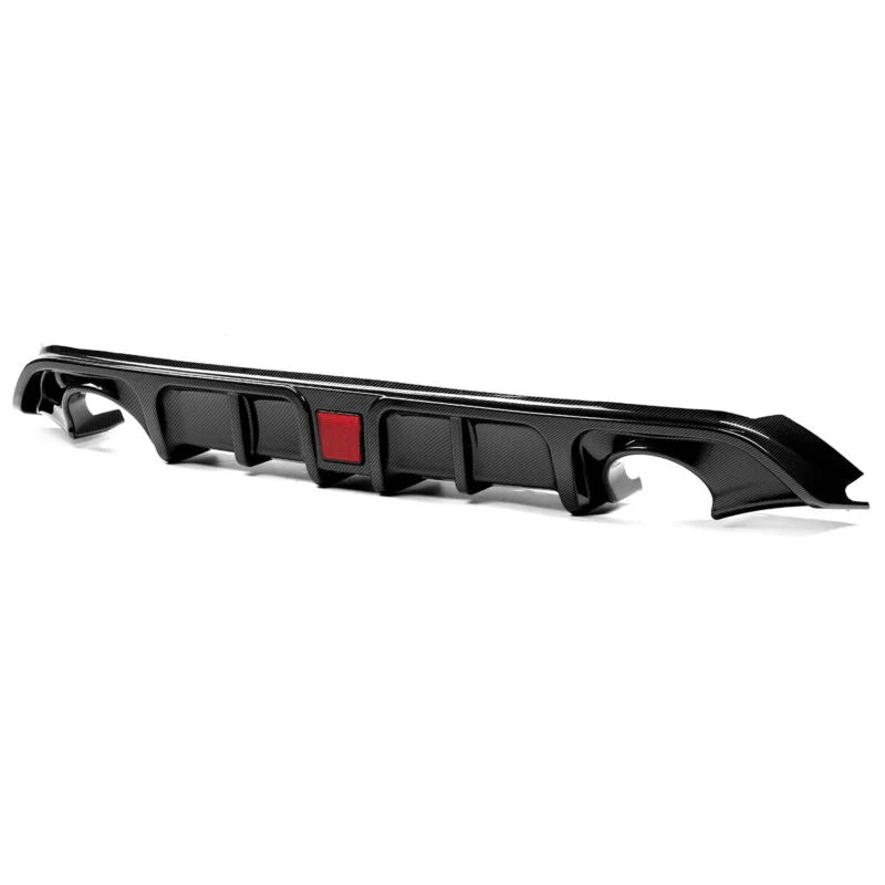 Carbon Fiber Look Rear Diffuser w/ LED Light fits Infiniti Q60 2017-2022 (NOT REAL CARBON) - Image 4