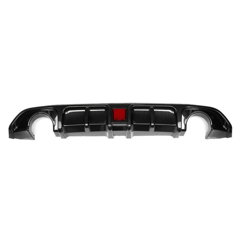 Carbon Fiber Look Rear Diffuser w/ LED Light fits Infiniti Q60 2017-2022 (NOT REAL CARBON) - Image 5