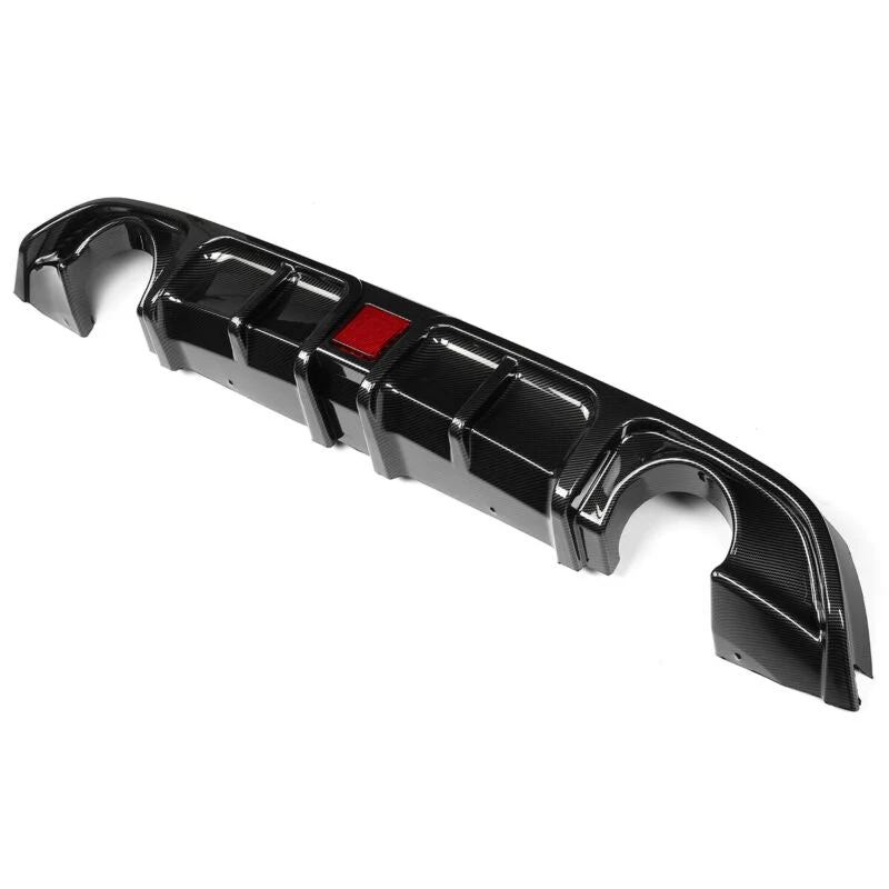 Carbon Fiber Look Rear Diffuser w/ LED Light fits Infiniti Q60 2017-2022 (NOT REAL CARBON) - Image 6