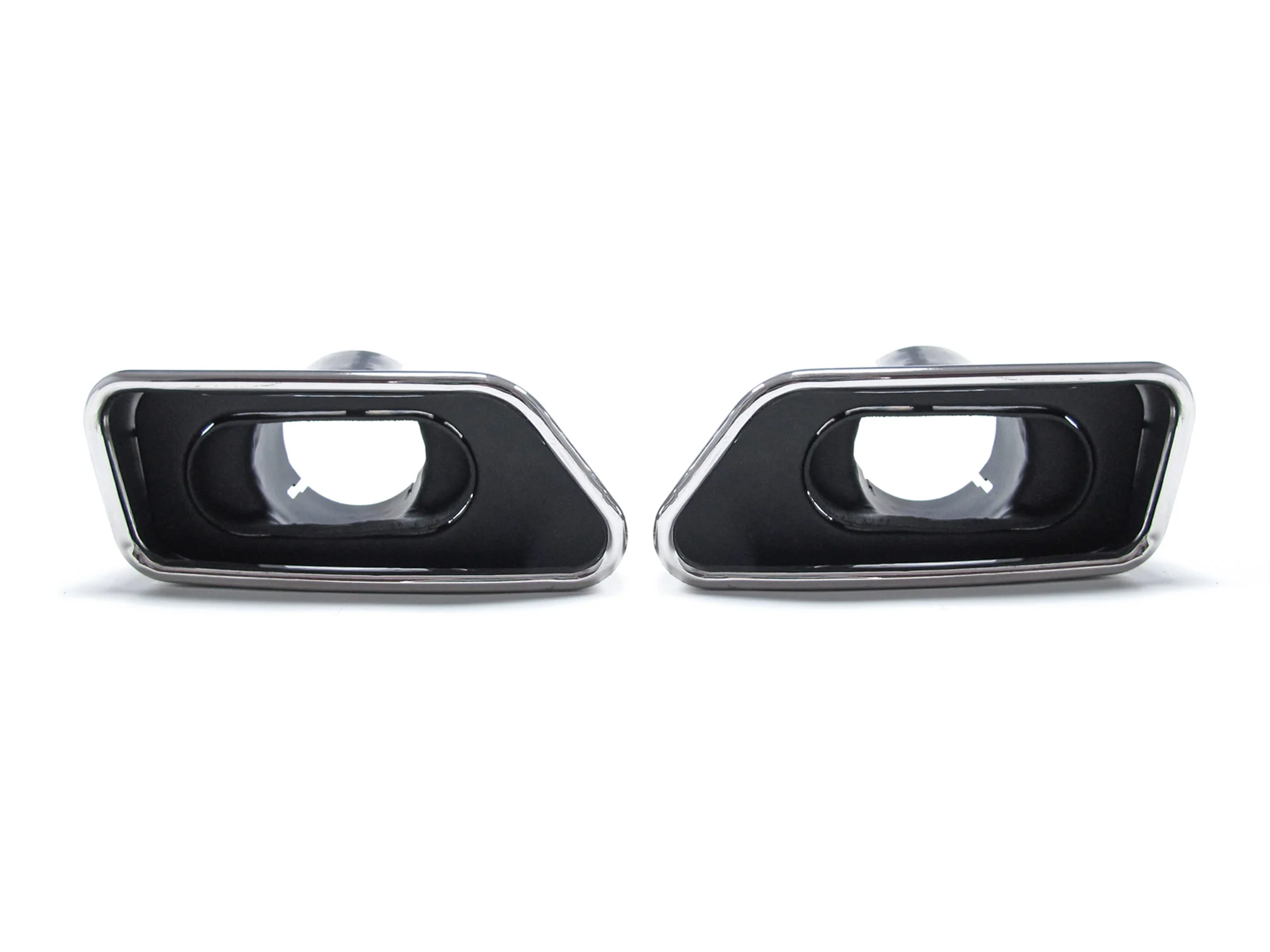 Black/Chrome Exhaust Tips For BMW F10 F11 550i 550d M Sport 2010-2016 - Image 13