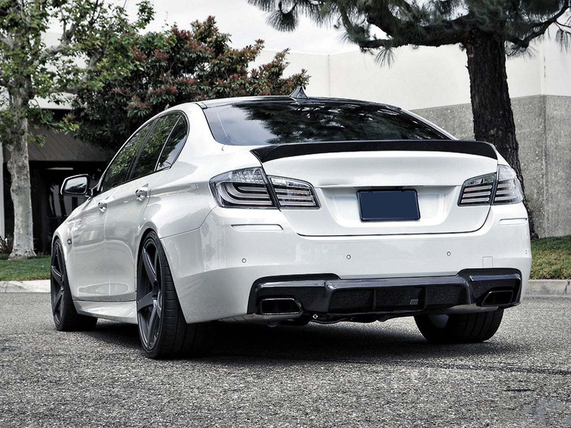 Black/Chrome Exhaust Tips For BMW F10 F11 550i 550d M Sport 2010-2016 - Image 3