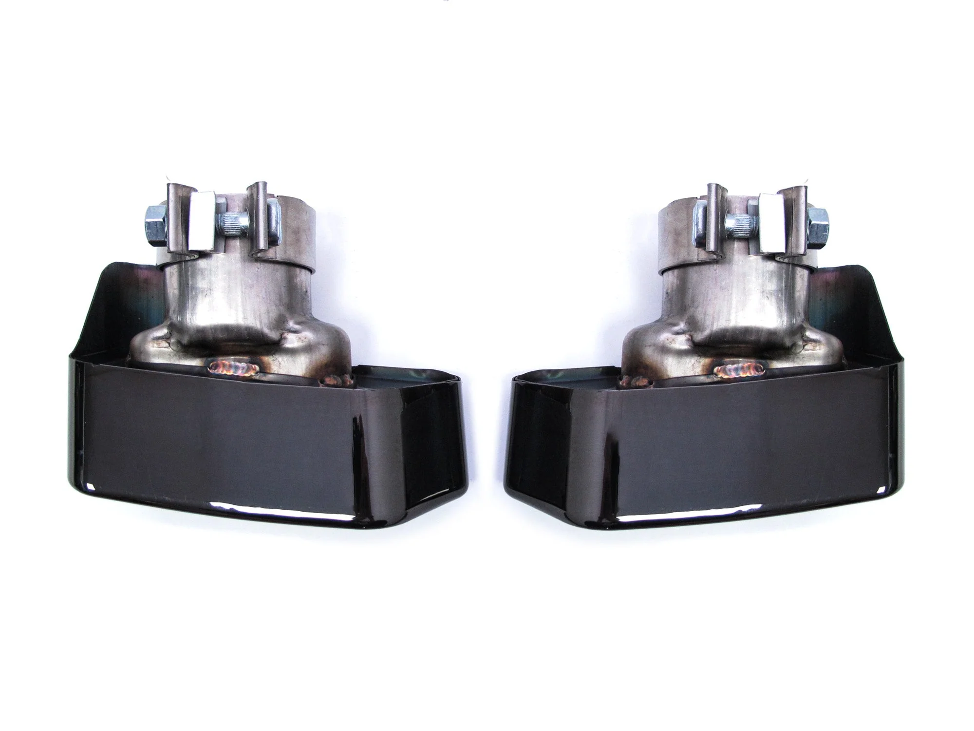 Black/Chrome Exhaust Tips For BMW F10 F11 550i 550d M Sport 2010-2016 - Image 4