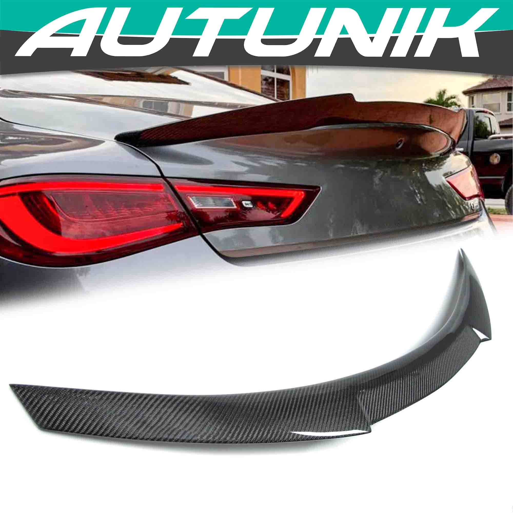 Carbon Fiber Rear Trunk Spoiler Wing For Infiniti Q60 Coupe 2017-2022