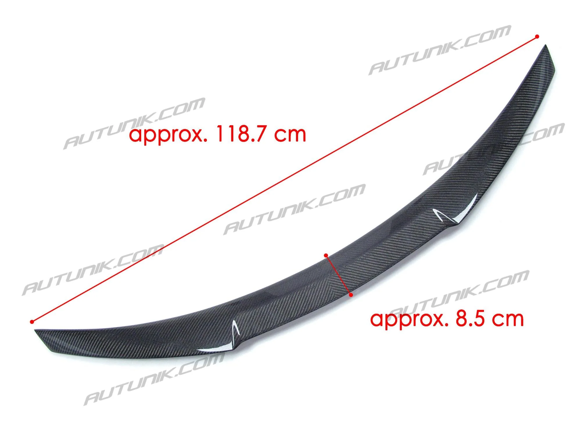 Carbon Fiber Rear Trunk Spoiler Wing For Infiniti Q60 Coupe 2017-2022 - Image 12