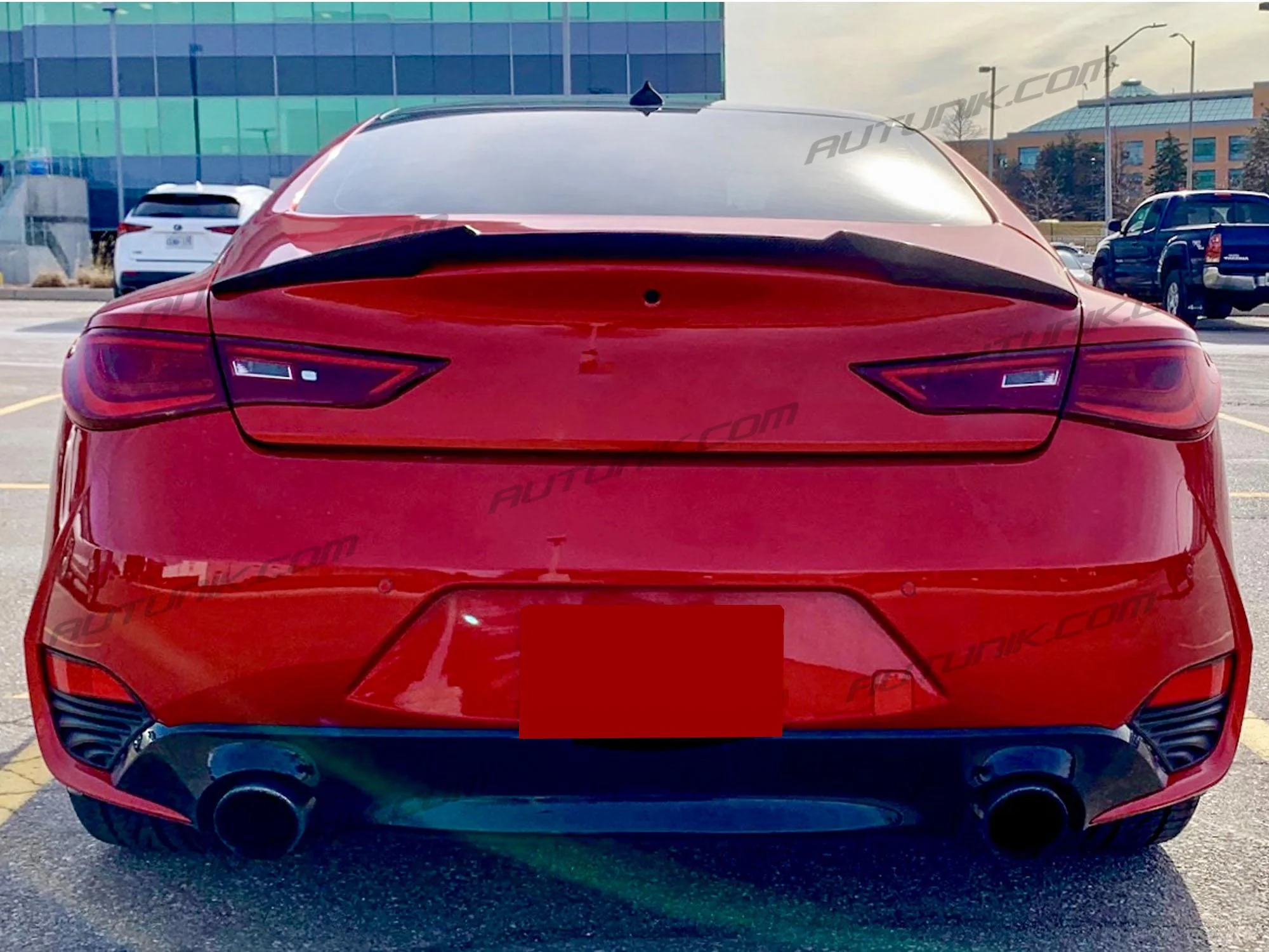 Carbon Fiber Rear Trunk Spoiler Wing For Infiniti Q60 Coupe 2017-2022 - Image 3
