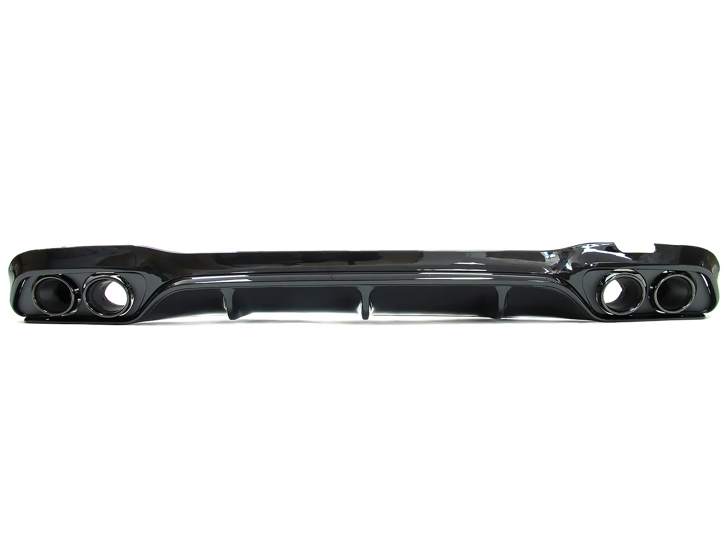 E53 Style Black Diffuer w/ Round Twin Exhaust Tips for Mercedes E W213 Sedan Wagon E300 E400 E550 AMG 2017-2020 - Image 7