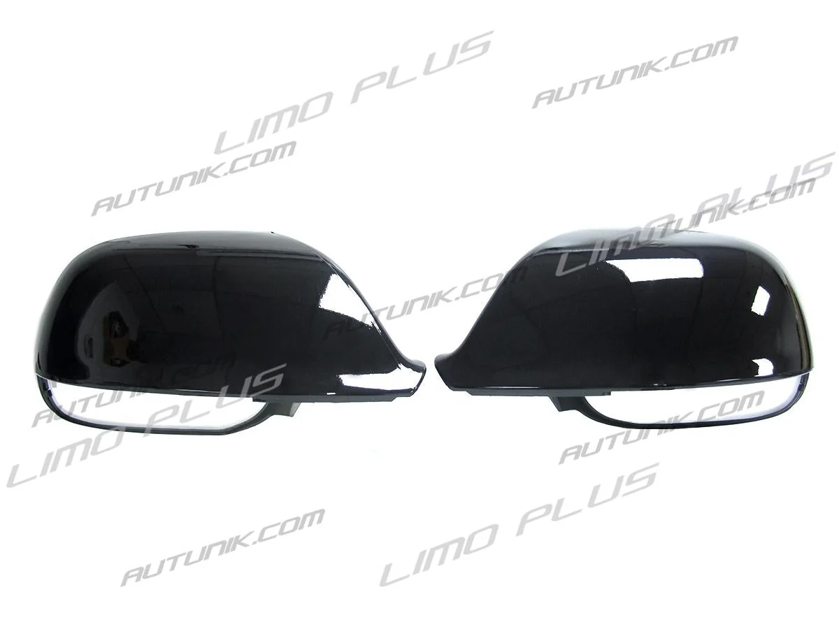 Pair Gloss Black Mirror Cover Caps For 2009-2017 AUDI Q5 SQ5 Q7 w/ Side Lane Assist mc64 - Image 8