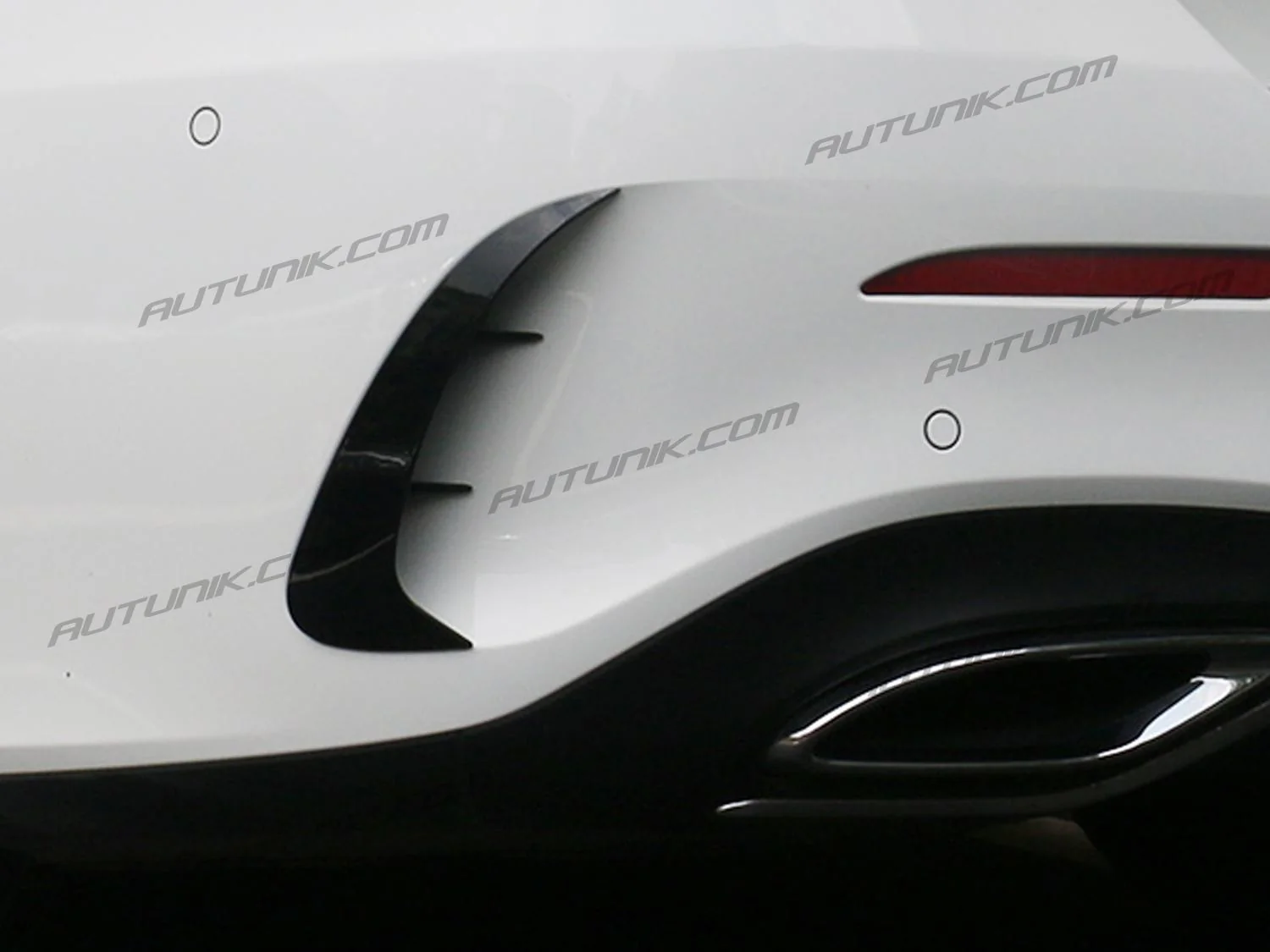 Glossy Black Rear Canards Air Vent Covers for Mercedes Benz W177 Sedan A200 A220 A35 AMG 2019-2024 pz4 - Image 5