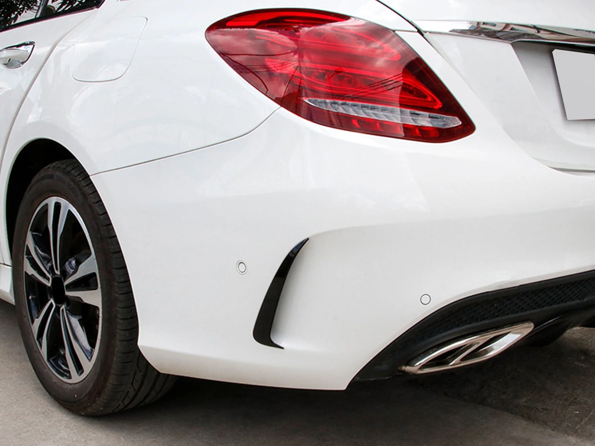 Glossy Black Rear Canards Side Air Vent Trims For Mercedes W205 Sedan C300 C43C63 AMG 2015-2020 pz19 - Image 3