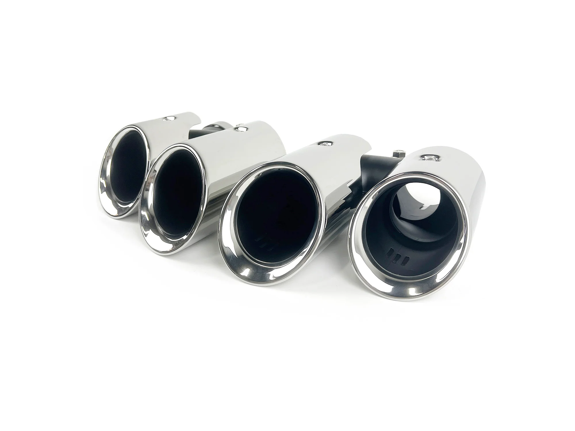 Stainless Steel Chrome Exhaust Tips for Porsche Macan Base 2.0L 2015-2018 - Image 6