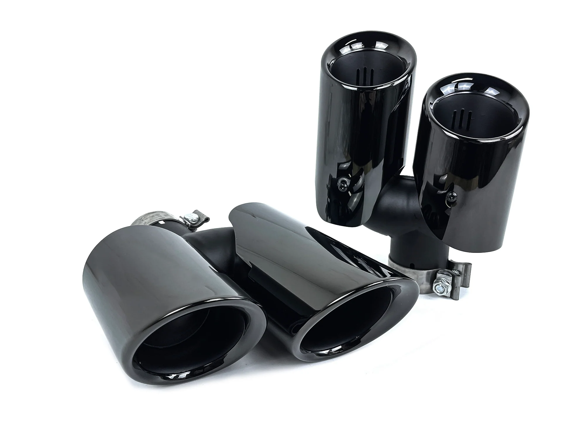 Black Stainless Steel Exhaust Tips for Porsche Macan Base 2.0L 2015–2018 - Image 9