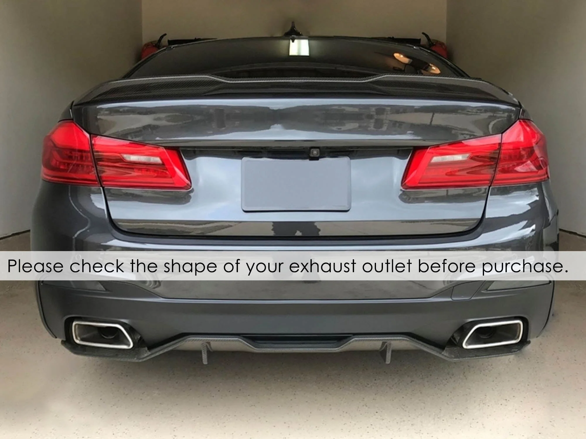 Chrome / Gloss Black Exhaust Tips for BMW G30 5 Series M-Sport Rear Bumper 2017–2023 - Image 14