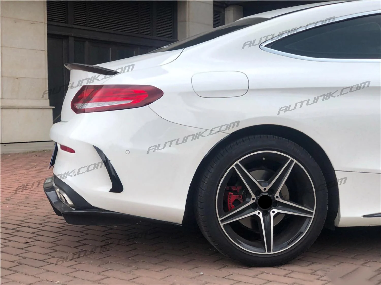 Glossy Black Rear Canards Side Air Vent Trims for Mercedes W205 Coupe C205 C300 C43 AMG 2015-2023 - Image 3