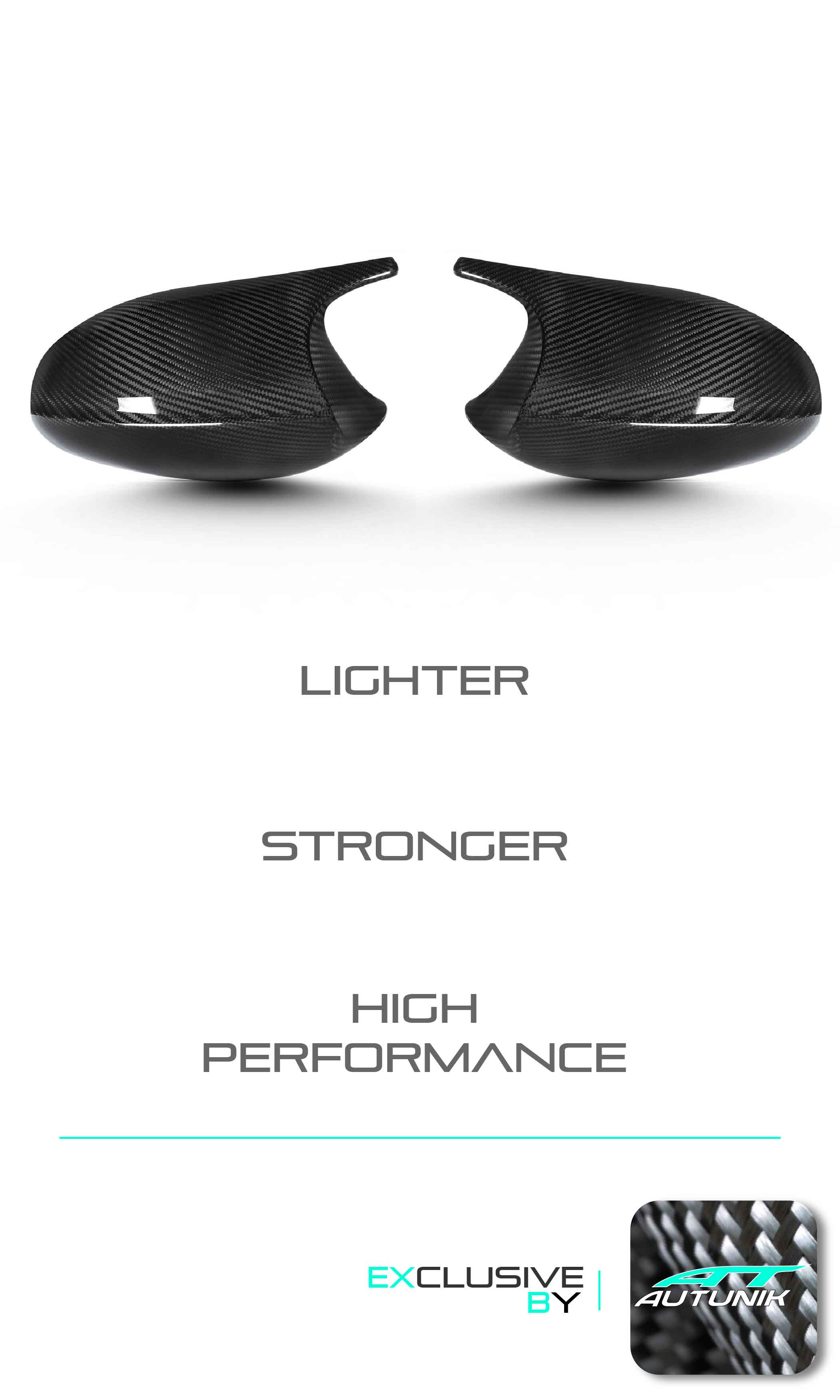 Dry Carbon Fiber Mirror Caps for BMW E90 E91 E92 E93 PRE-LCI 2004-2009 M Style Covers mc159 - Image 3