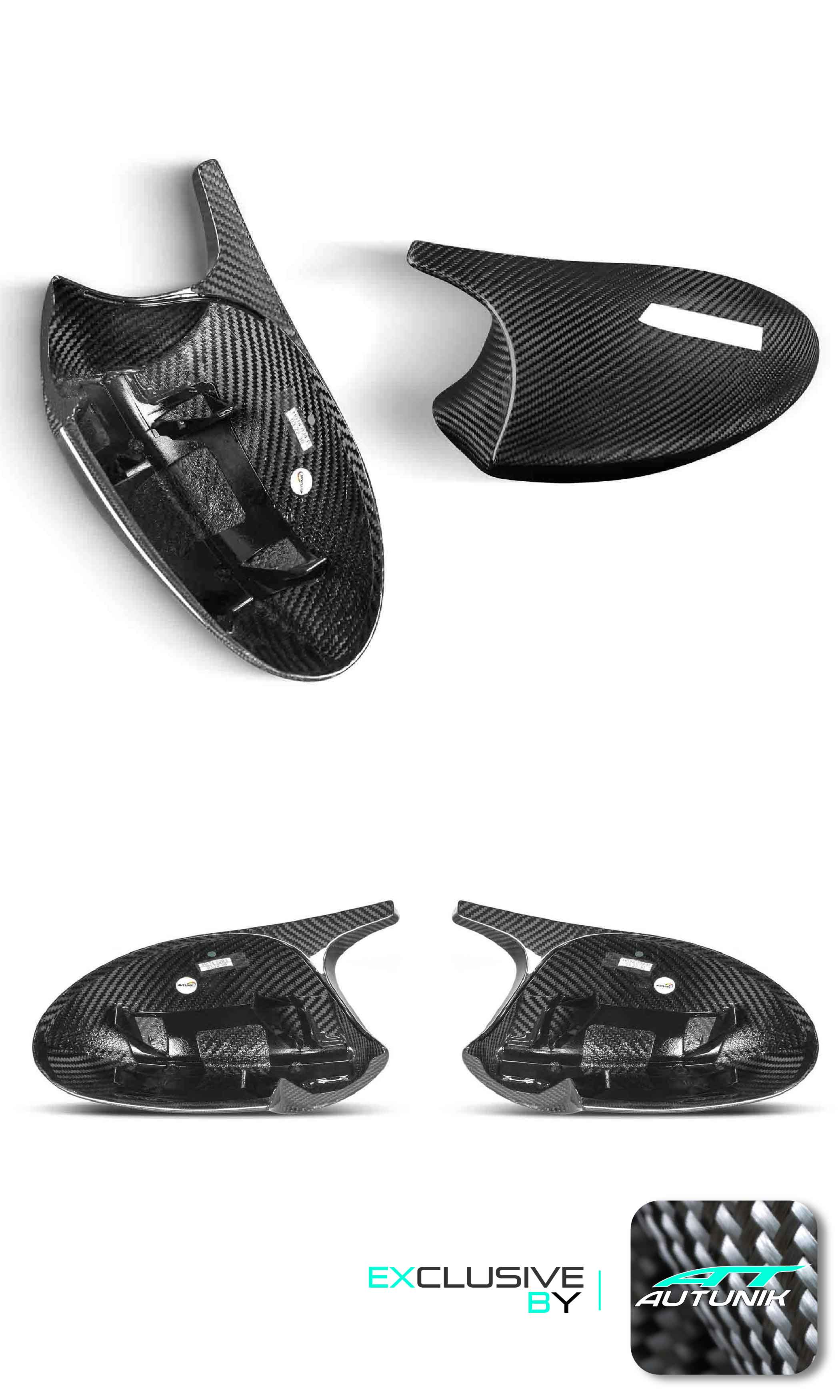 Dry Carbon Fiber Mirror Caps for BMW E90 E91 E92 E93 PRE-LCI 2004-2009 M Style Covers mc159 - Image 5