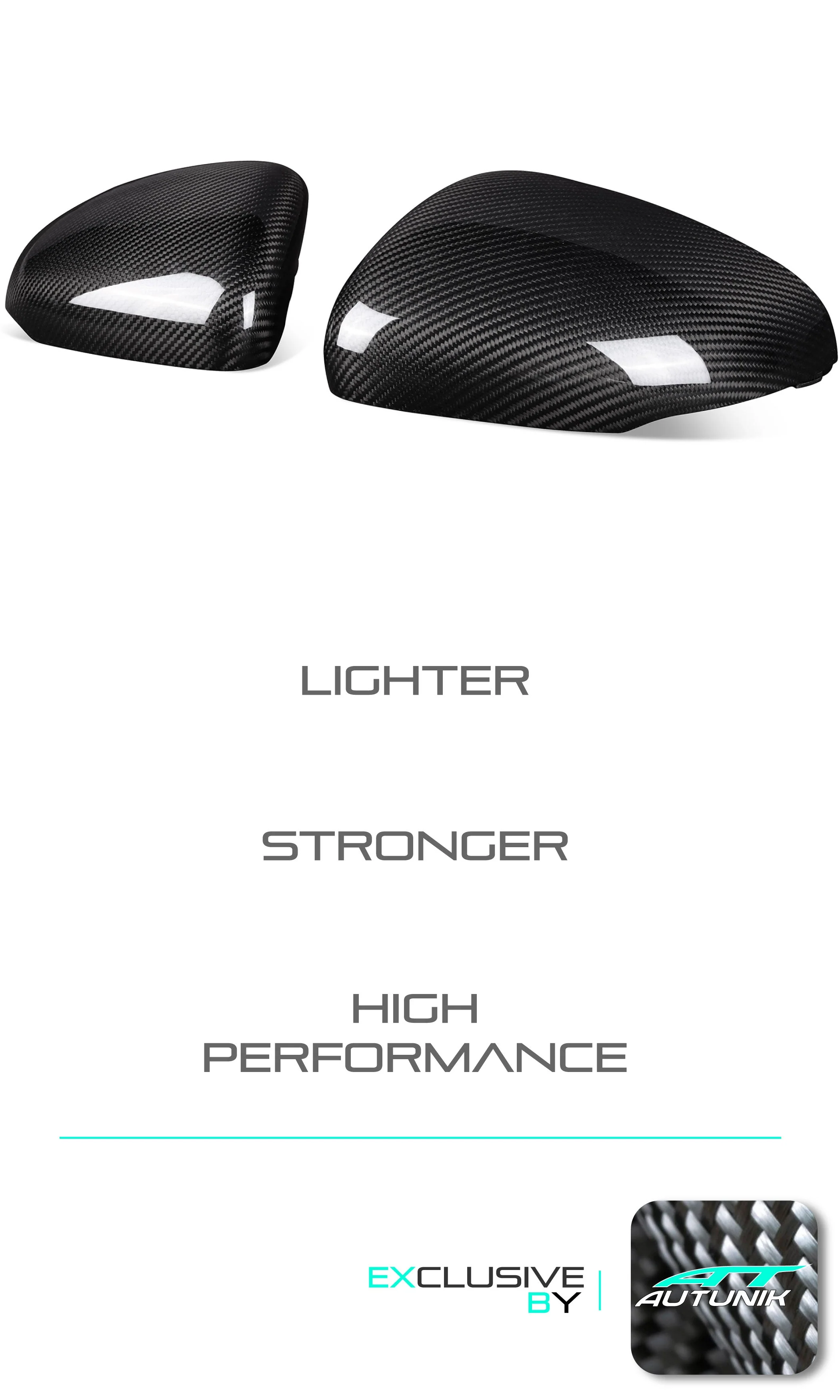 100% Dry Carbon Fiber Mirror Cover Caps Replace for Mercedes A-Class W177 CLA C118 W118 2020-2023 mc158 - Image 4