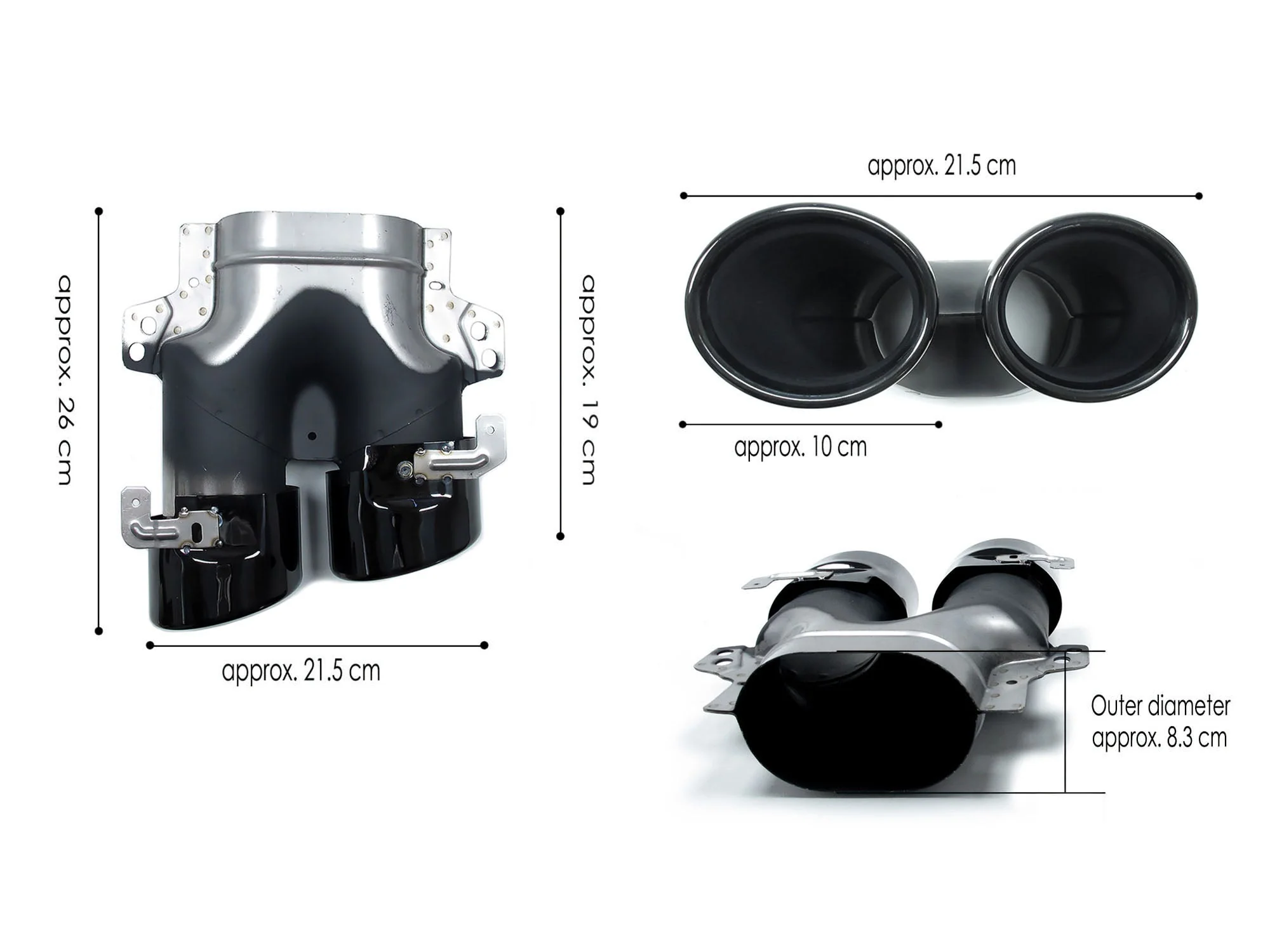 Gloss Black Diffuser & Exhaust Tips for Mercedes E-class W213 S213 Sedan AMG 2021-2023 - Image 12