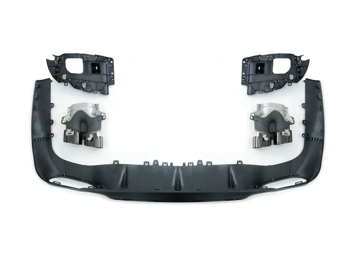 Rear Diffuser + Black Exhaust Tips for Mercedes E Class C238 A238 Coupe E300 E400 E450 AMG Pack 2018-2020 - Image 7