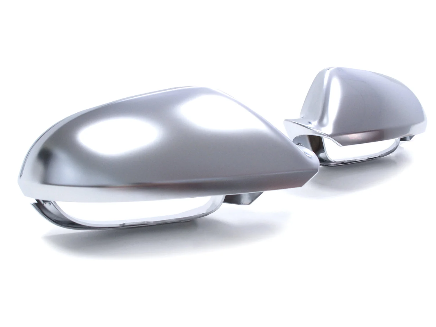 Pair L+R For 2012-2018 AUDI A6 C7 S6 RS6 Matte Chrome Mirror Cover Caps Replacement - Image 5