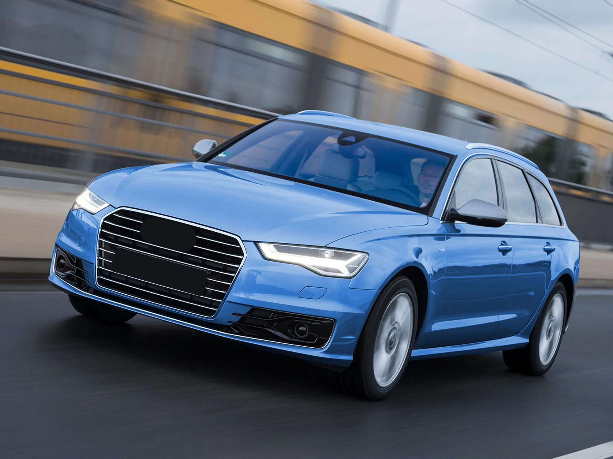 Pair Fog Light Grill Covers w/ ACC Caps For AUDI A6 C7.5 NON-Sline 2016-2018 - Image 3