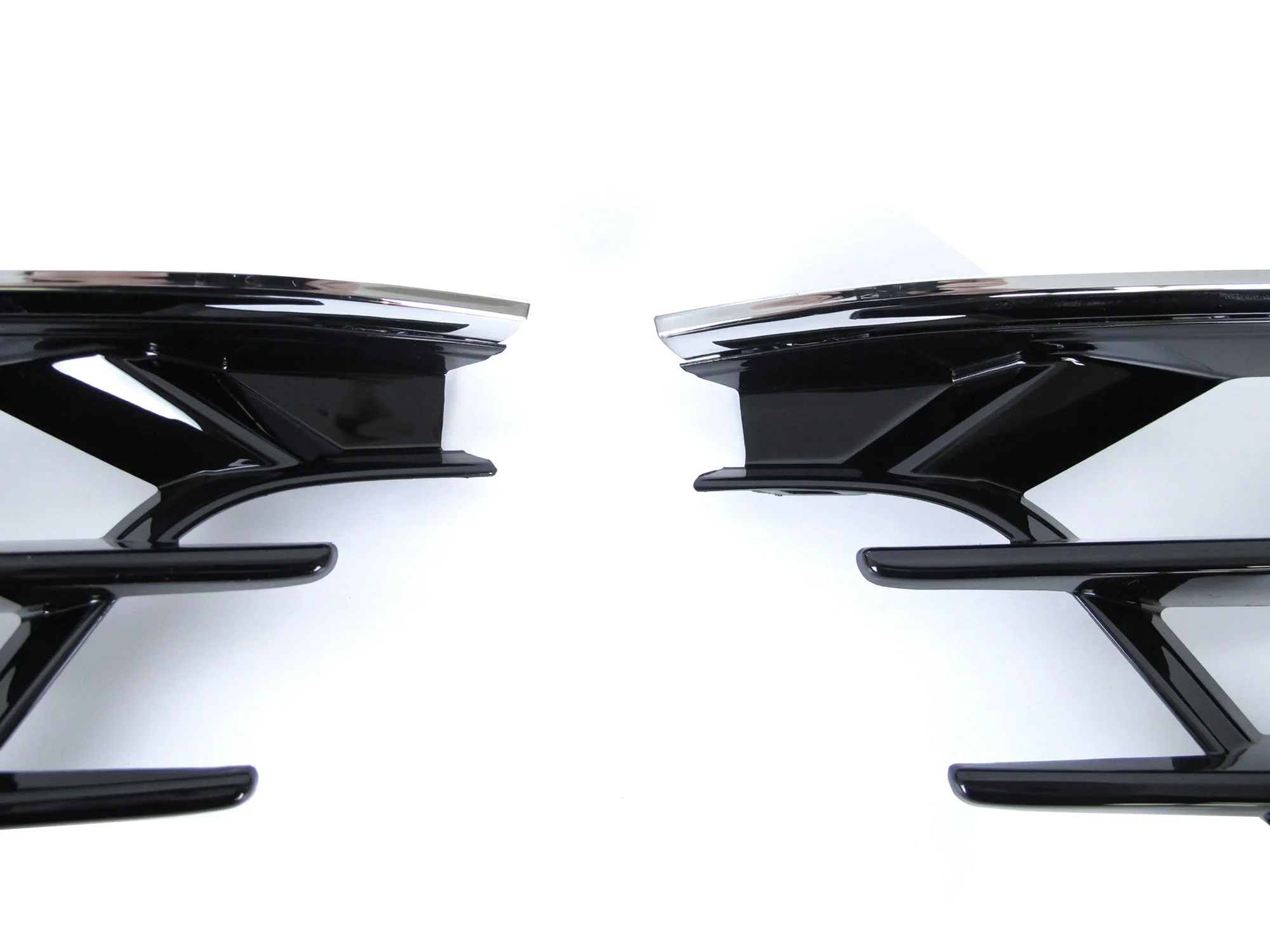 Pair Fog Light Grill Covers w/ ACC Caps For AUDI A6 C7.5 NON-Sline 2016-2018 - Image 8