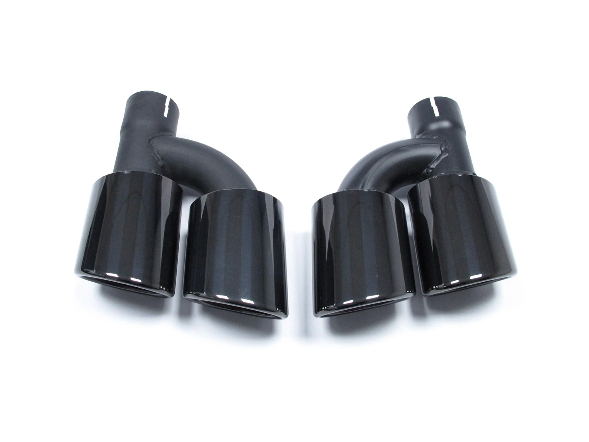 Gloss Black Rear Diffuser + Exhaust Tips For Audi A4 B9 Non-S-Line Sedan 2017–2019 - Image 8
