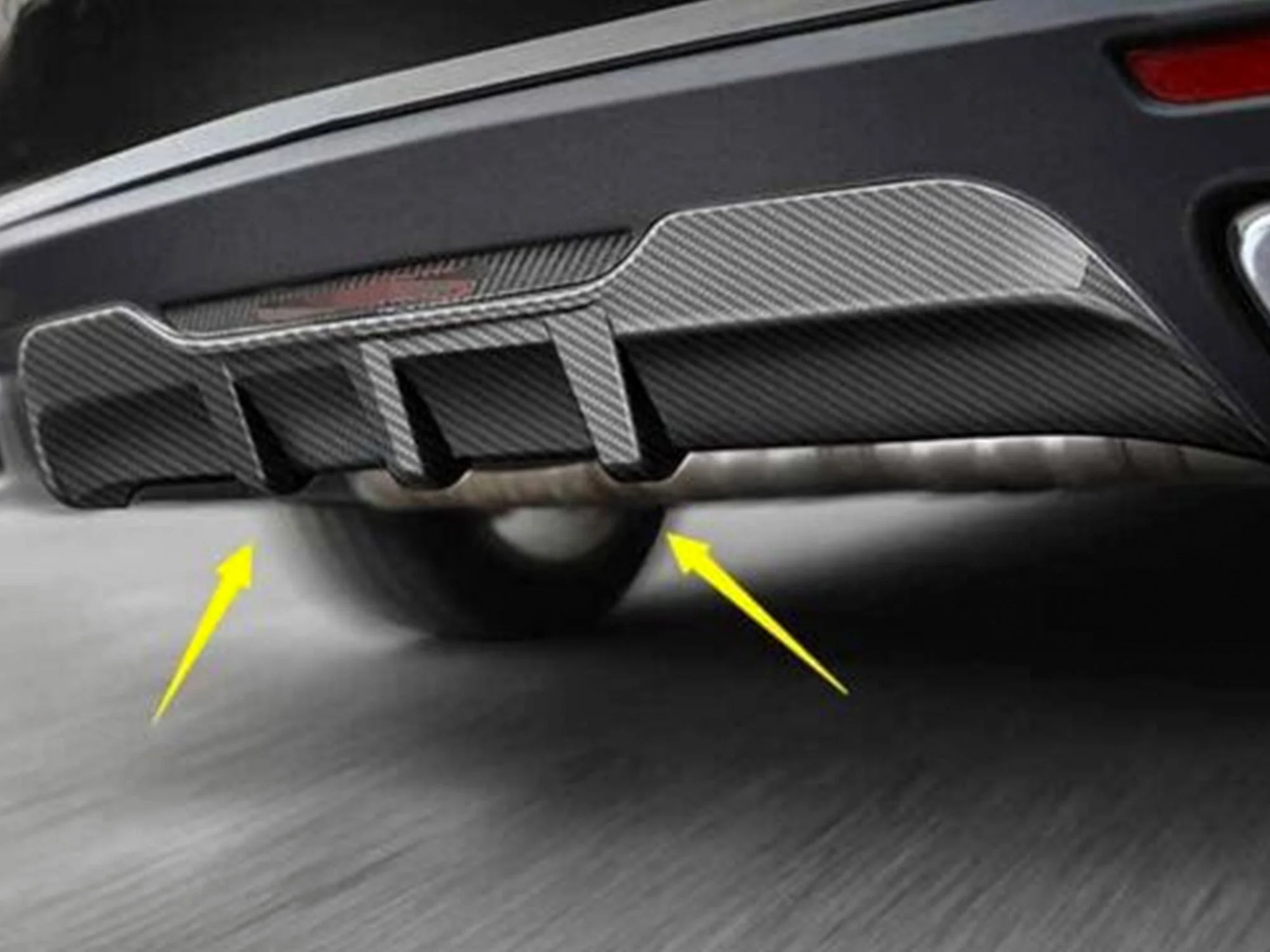 Carbon Fiber Look Rear Bumper Diffuser Spoiler For Cadillac CT5 CT5-V 2020-2024 - Image 3