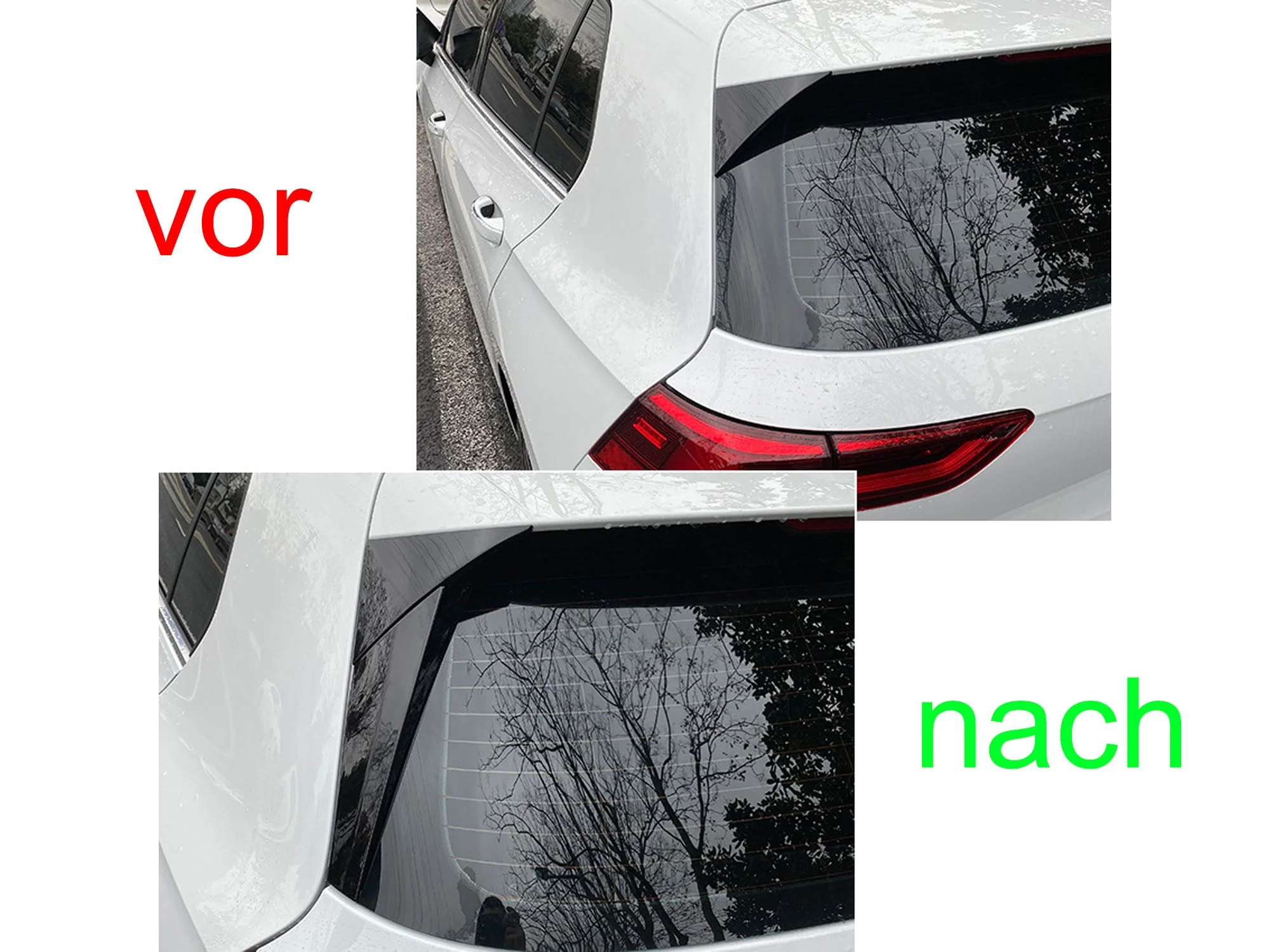 Gloss Black Rear Window Spoiler For VW Golf MK8 TSI TDI 2022-2024 - Image 5