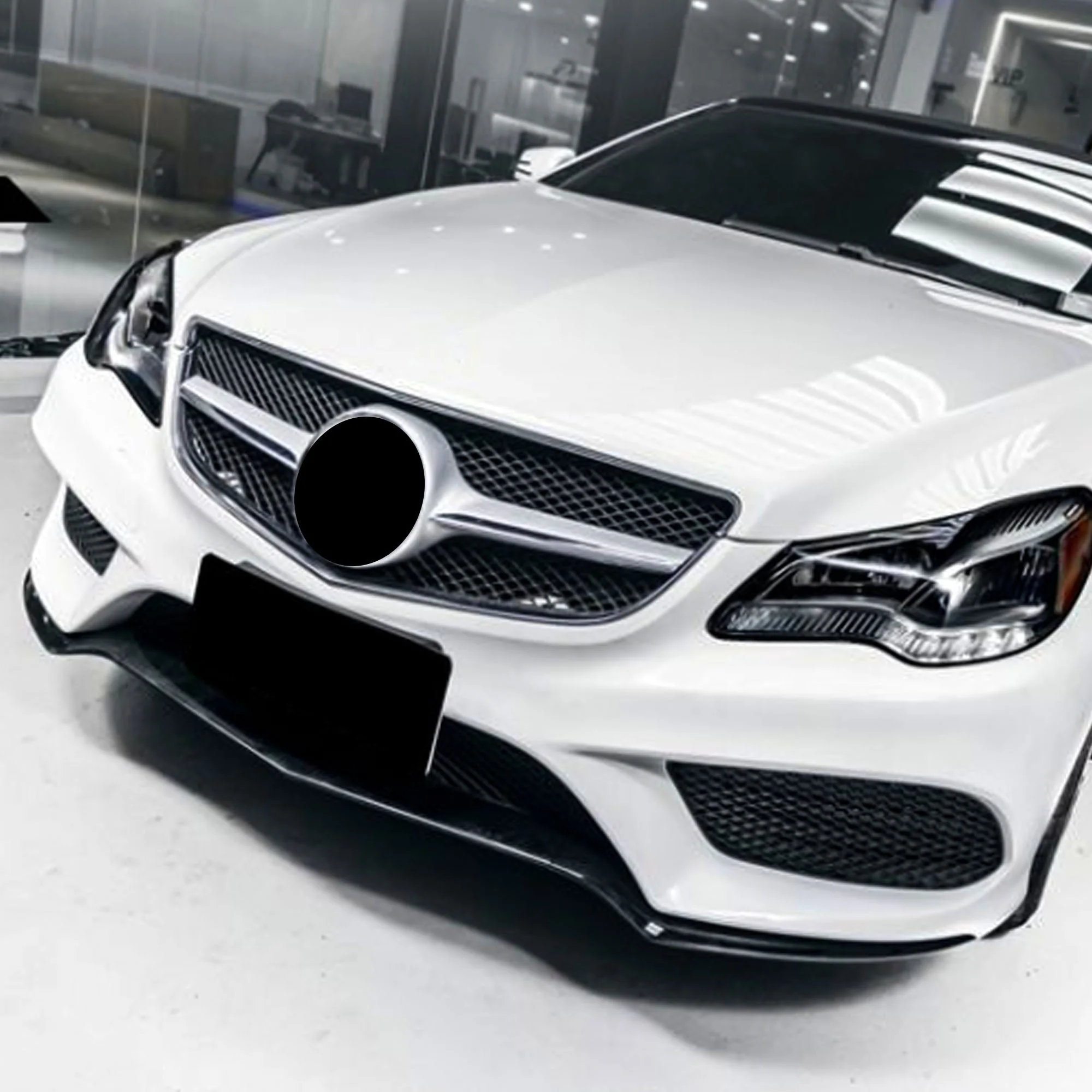 Gloss Black Front Splitter Molding Trims For Mercedes W207 C207 Coupe AMG 2014-2017 - Image 3