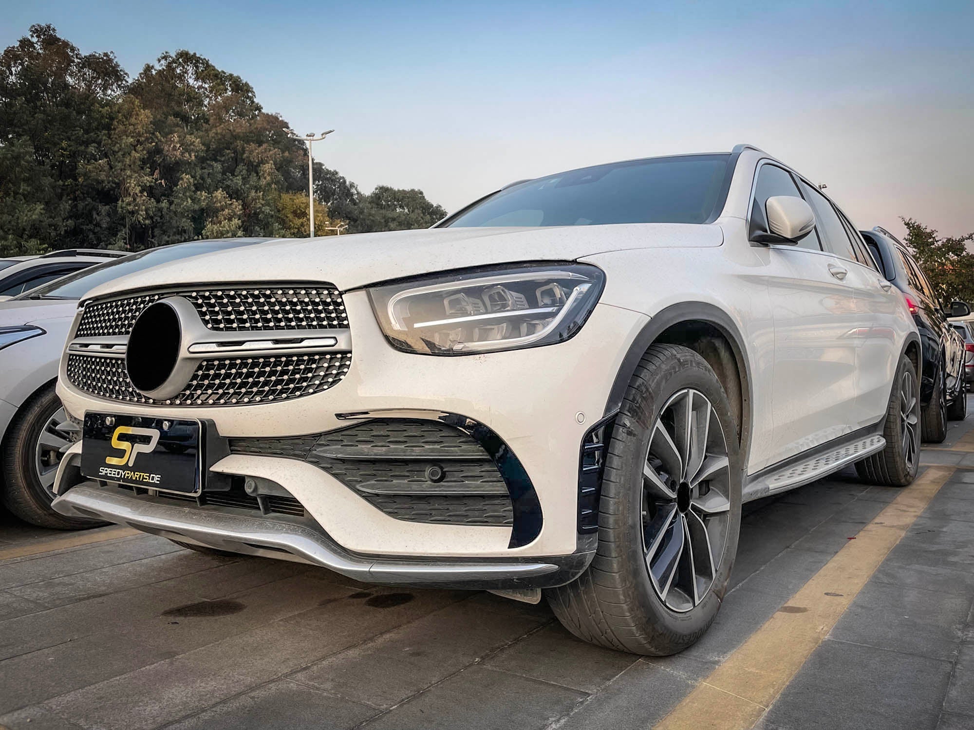Gloss Black Front Bumper Canards Air Vent Trim for Mercedes Benz C253 X253 GLC GLC43 AMG 20up pz41 - Image 2