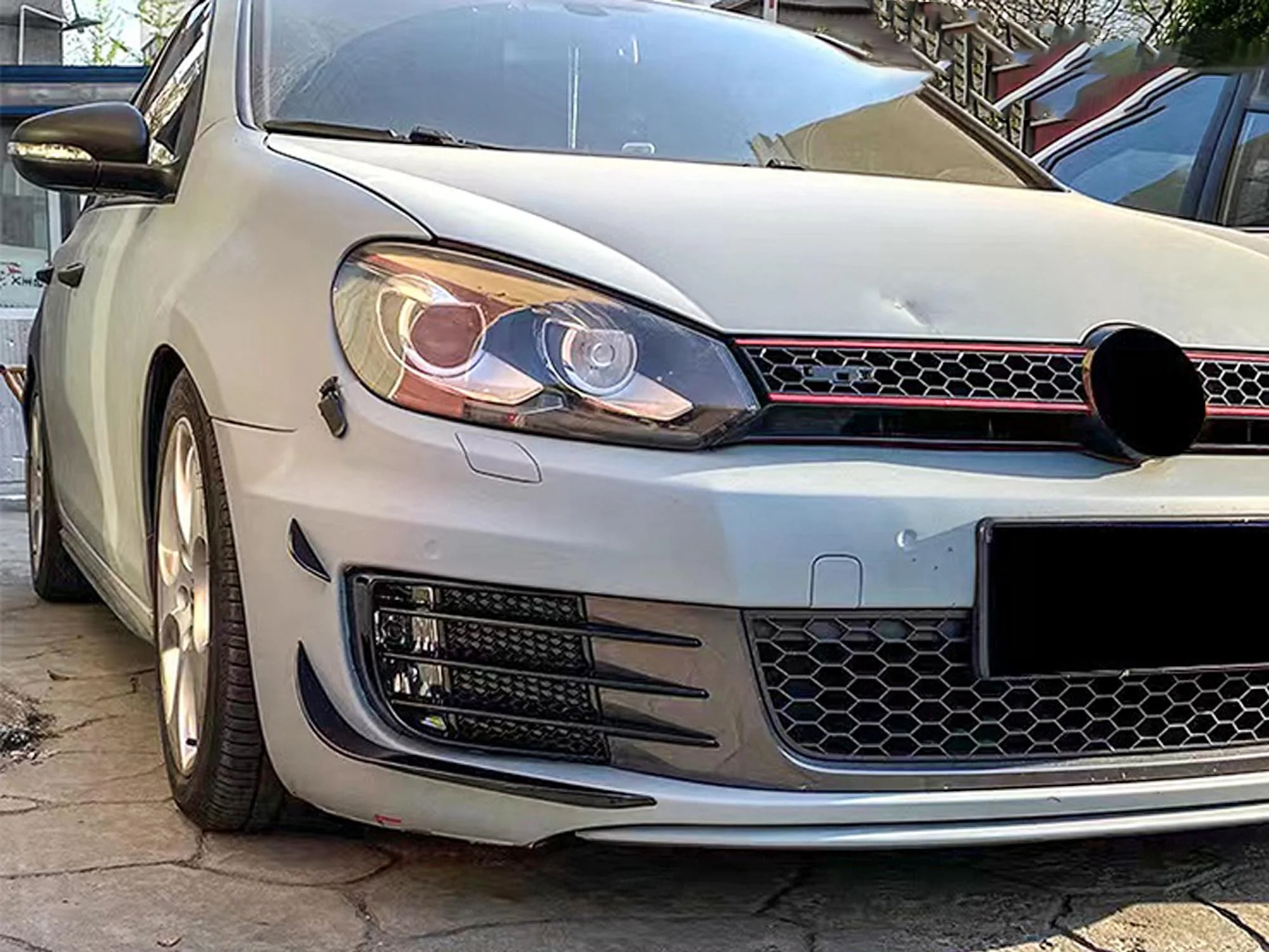 Glossy Black Front Bumper Canards Set for VW Golf MK6 GTI 2008-2012 - Image 17