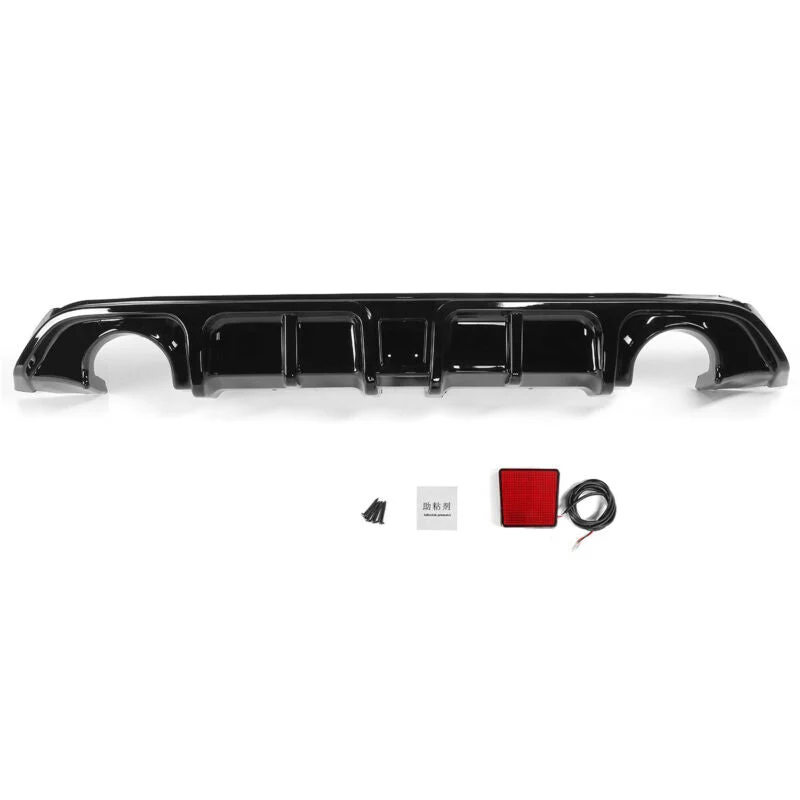 Glossy Black Rear Diffuser w/ LED Light fits Infiniti Q60 2017-2022 - Image 11