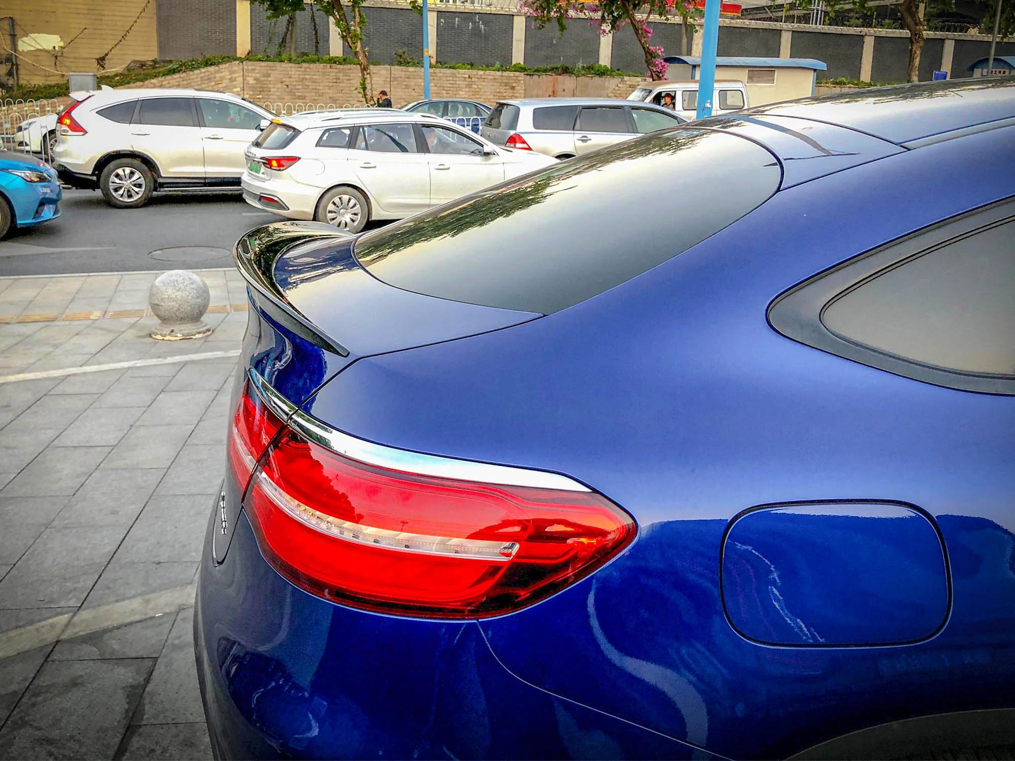 Gloss Black Rear Trunk Spoiler Wing For Mercedes GLC Coupe C253 GLC260 300 AMG 2016-2022 - Image 3