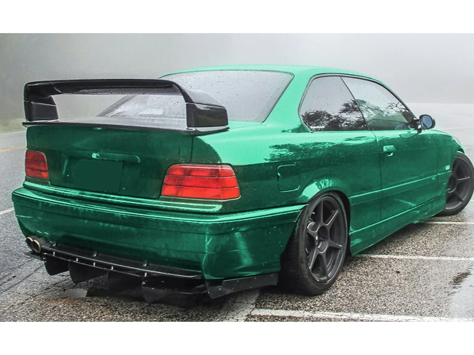 For 1991-1998 BMW E36 M3 Sedan Coupe LTW GT Trunk Spoiler Gloss Black bm37 - Image 2