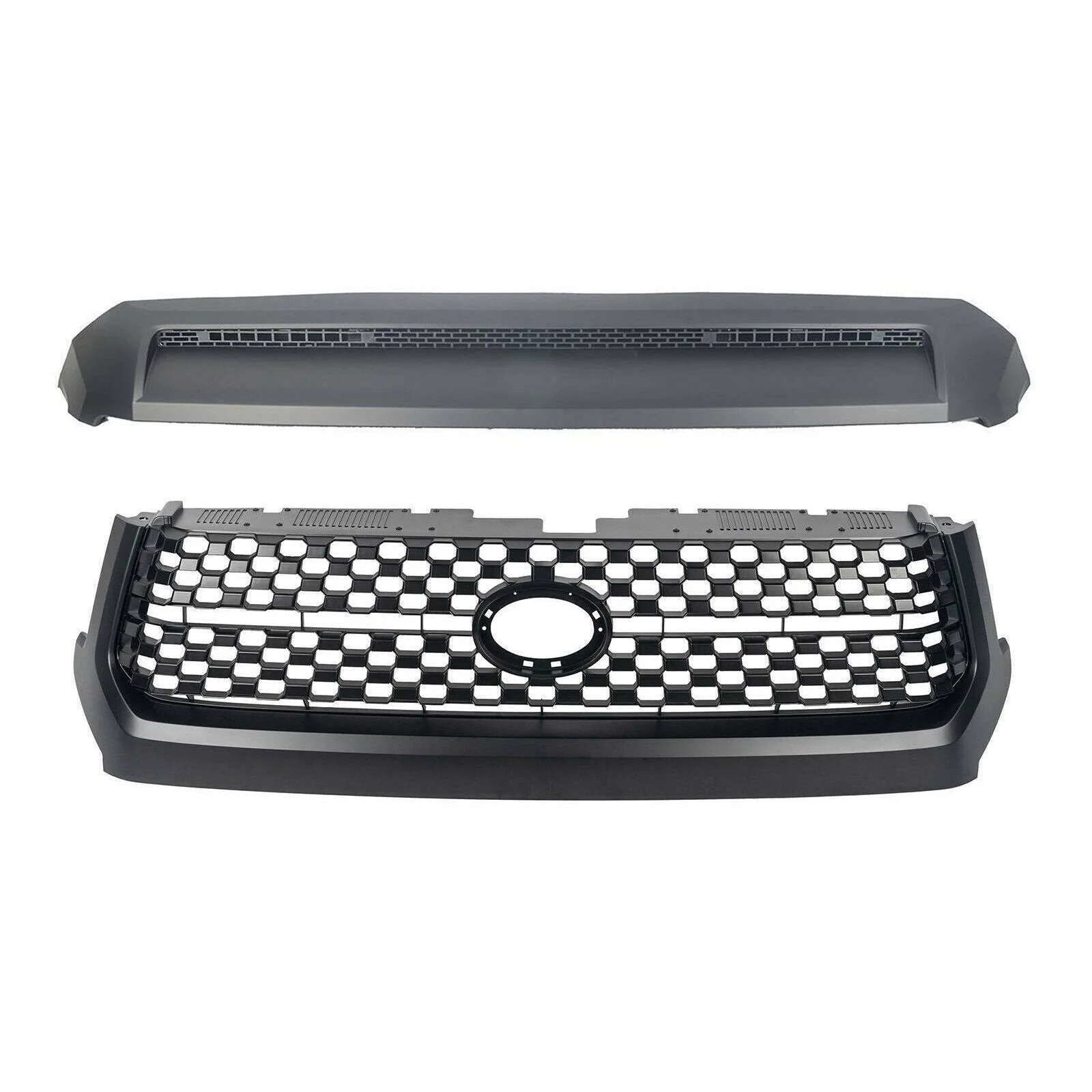2pcs Matte Black For 2014-2021 Toyota Tundra Front Grille&Hood Bulge Molding Set - Image 3