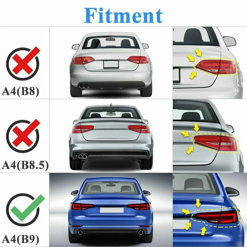 Real Carbon Fiber Rear Highkick Spoiler Fors AUDI A4 B9 S4 Sedan 2017-2024 - Image 2