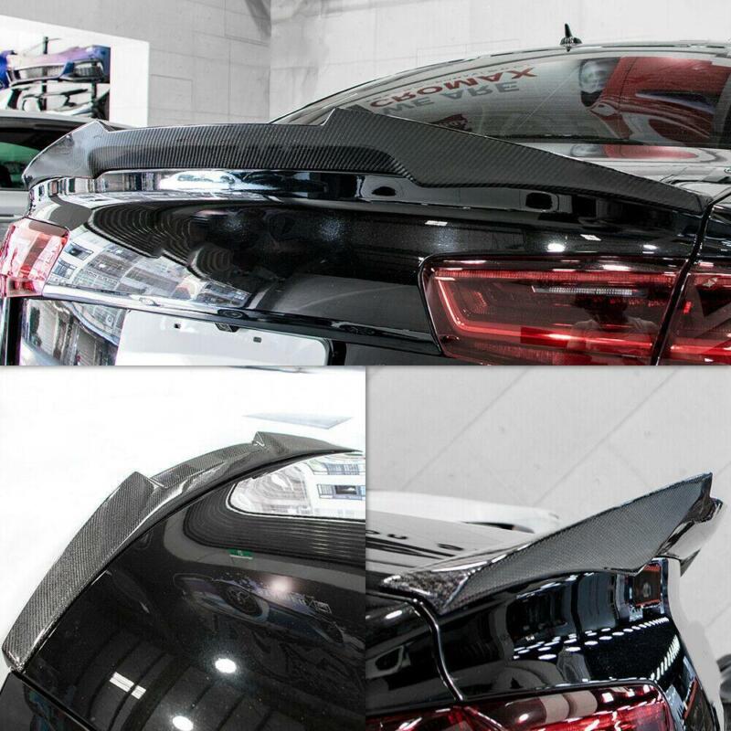 Real Carbon Fiber Rear Highkick Spoiler Fors AUDI A4 B9 S4 Sedan 2017-2024 - Image 3