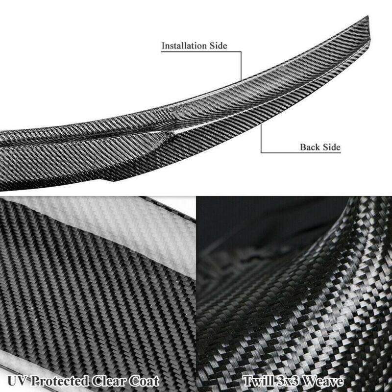 Real Carbon Fiber Rear Highkick Spoiler Fors AUDI A4 B9 S4 Sedan 2017-2024 - Image 6