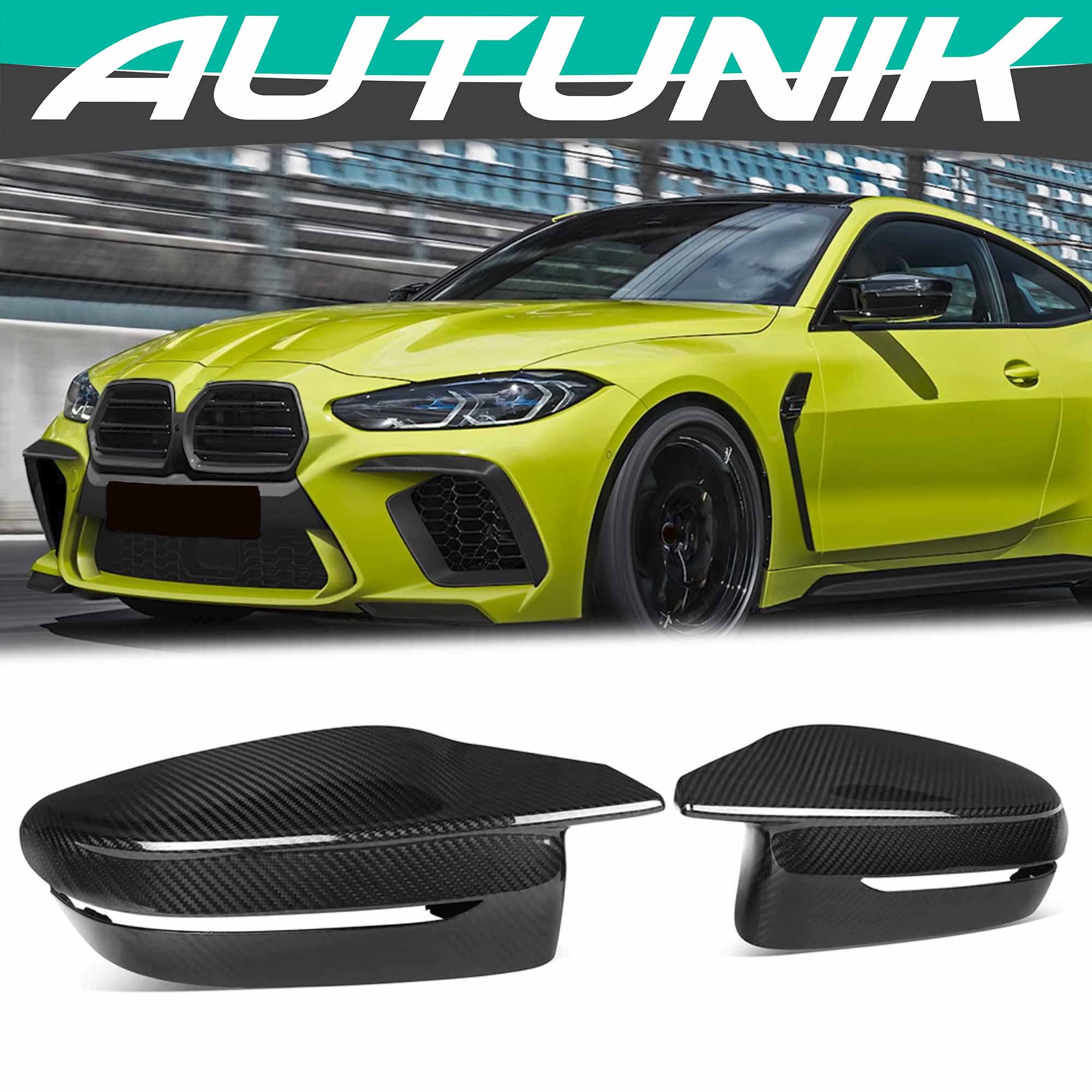 Dry Carbon Fiber Side Mirror Caps Replace For BMW M3 G80 M4 G82 G83 mc149