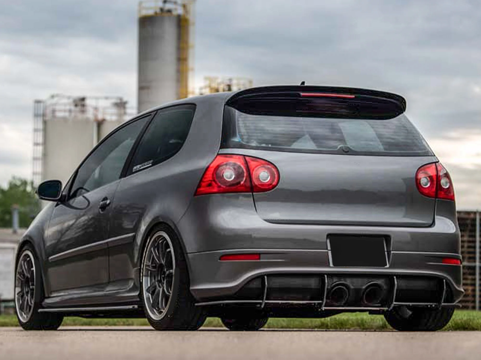 Rear Bumper Lip Diffuser Valance Splitters for VW Golf MK5 R32 2005-2009 di177 - Image 2